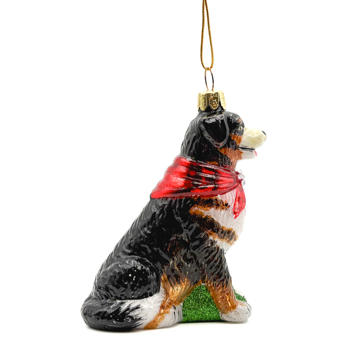 Bernese Mountain Dog Glass Ornament - Image 2
