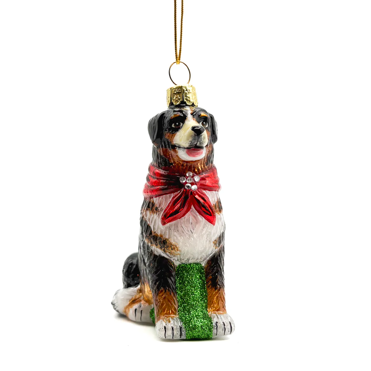 Bernese Mountain Dog Glass Ornament - Image 3