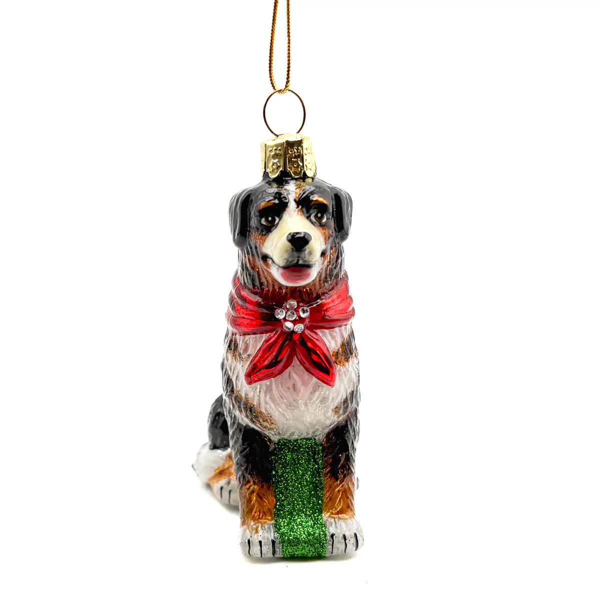 Bernese Mountain Dog Glass Ornament - Image 5