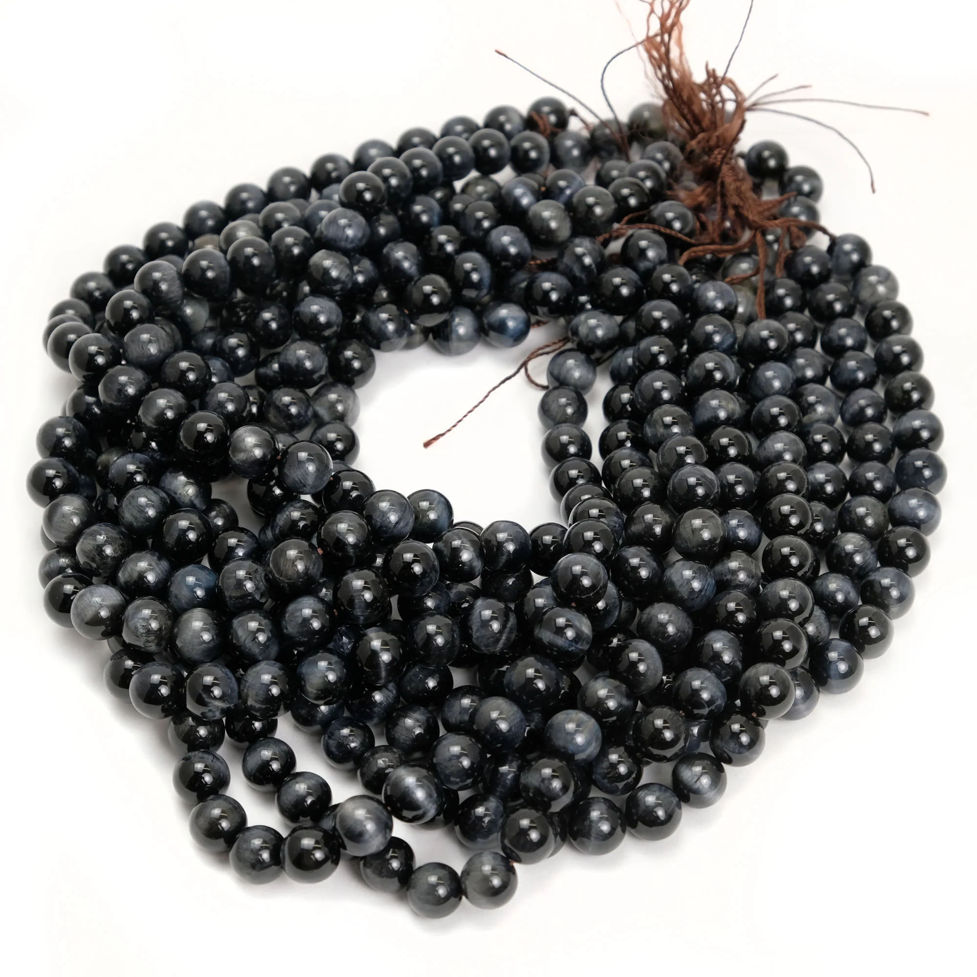 Black Cat's Eye 10mm Smooth Rounds - Image 2