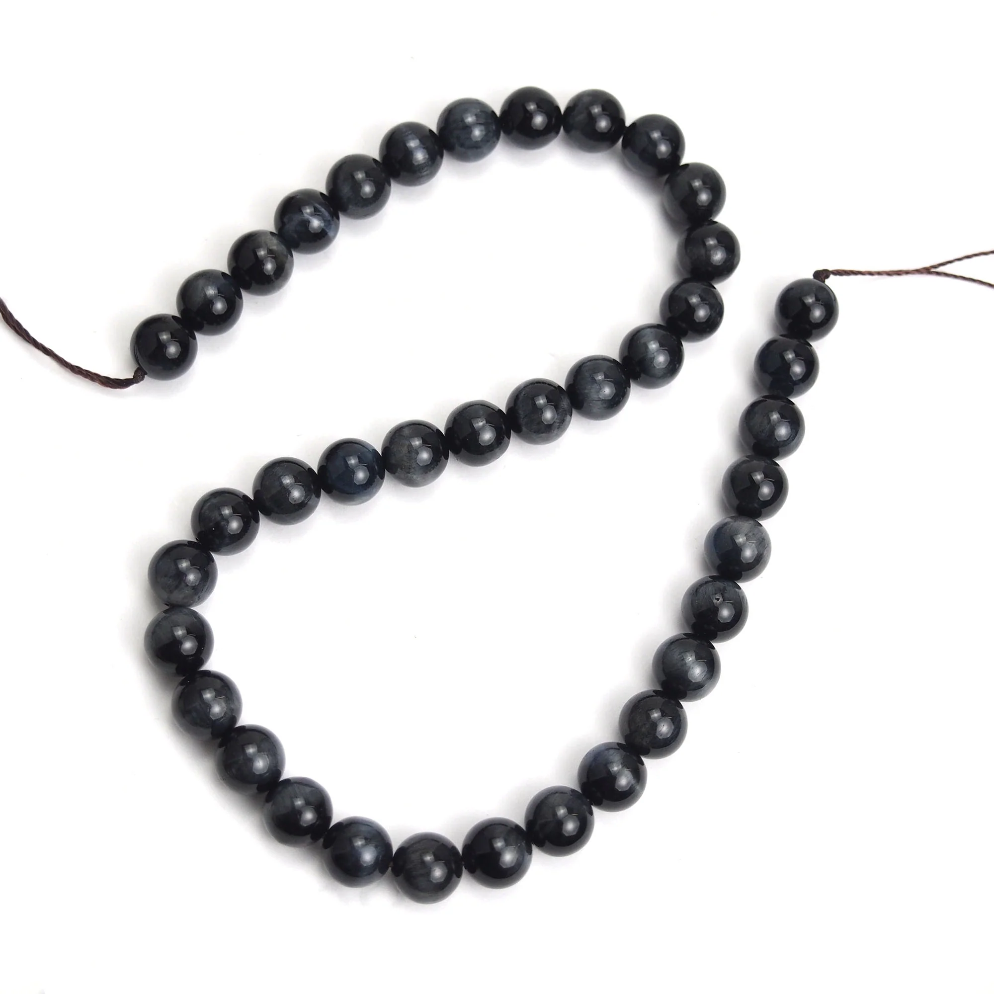 Black Cat's Eye 10mm Smooth Rounds - Image 3