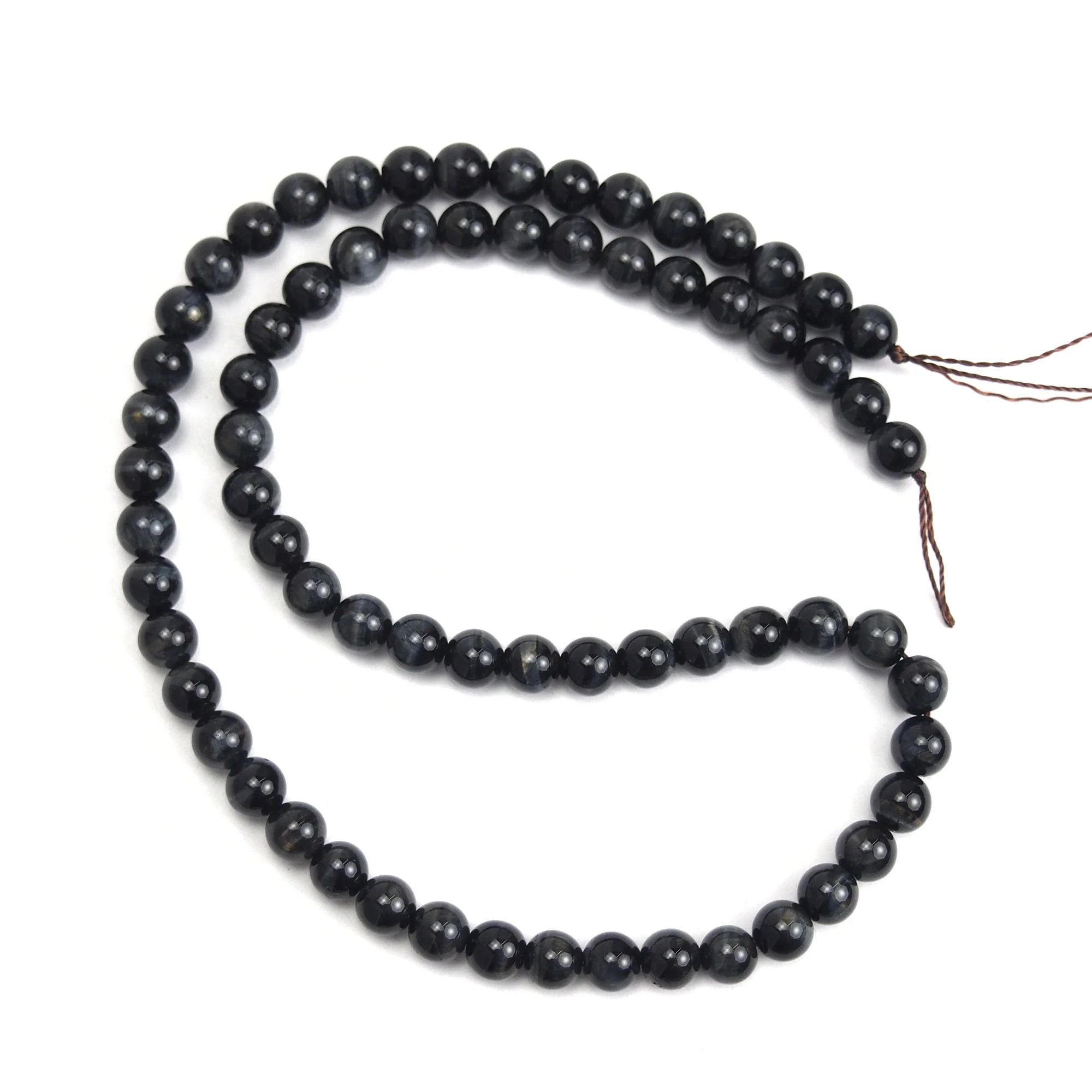 Black Cat's Eye 6mm Smooth Rounds - Image 3