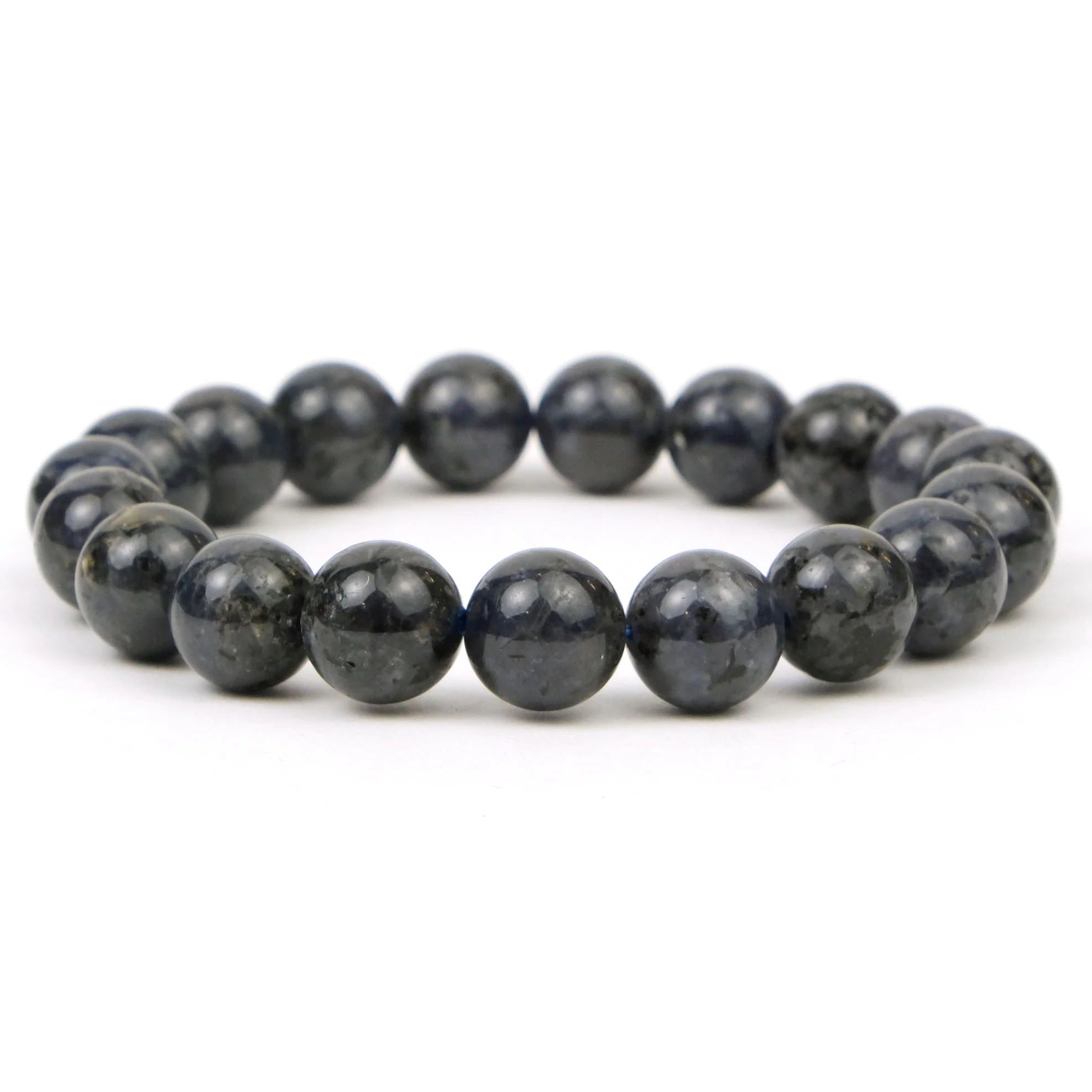 Black Tanzanite Stretch Bracelet 10mm - Image 2
