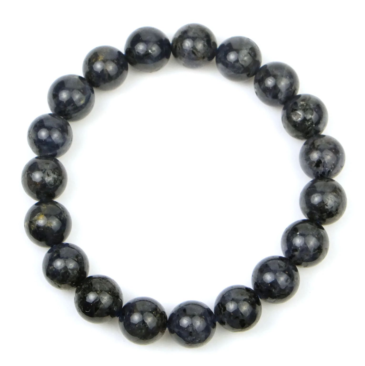 Black Tanzanite Stretch Bracelet 10mm - Image 3