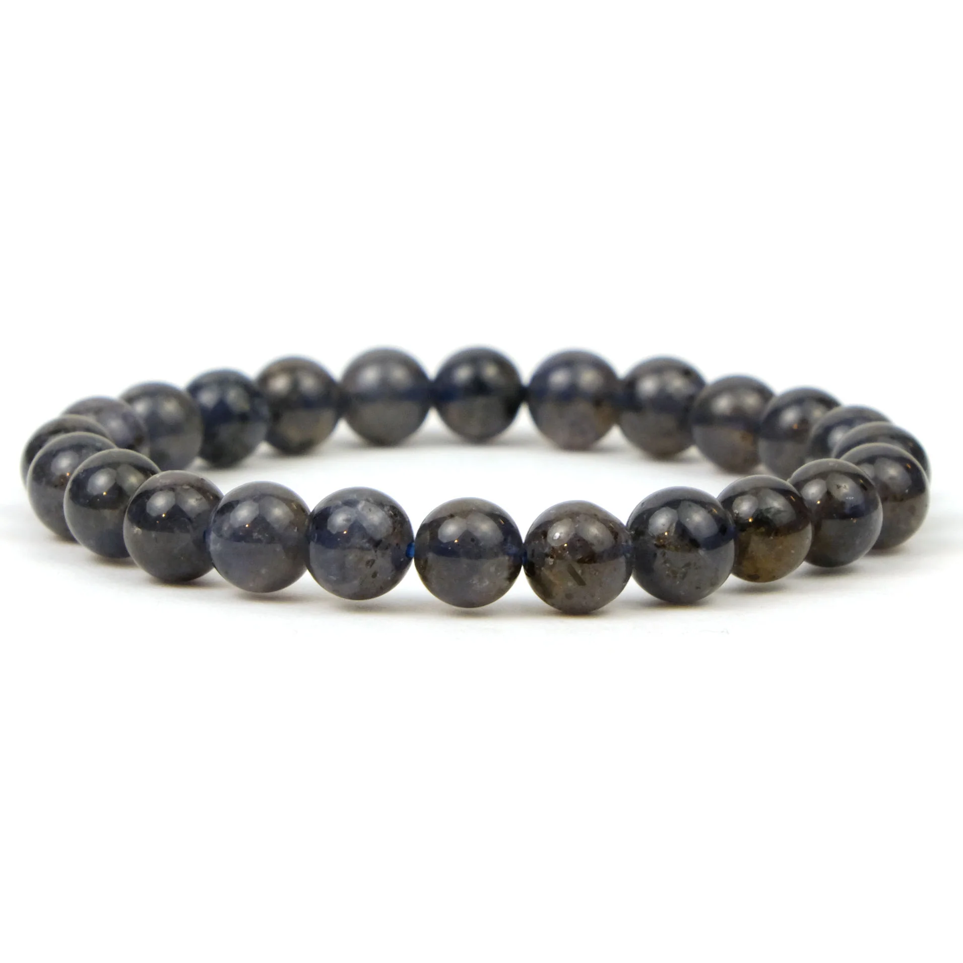 Black Tanzanite Stretch Bracelet 7mm - Image 2