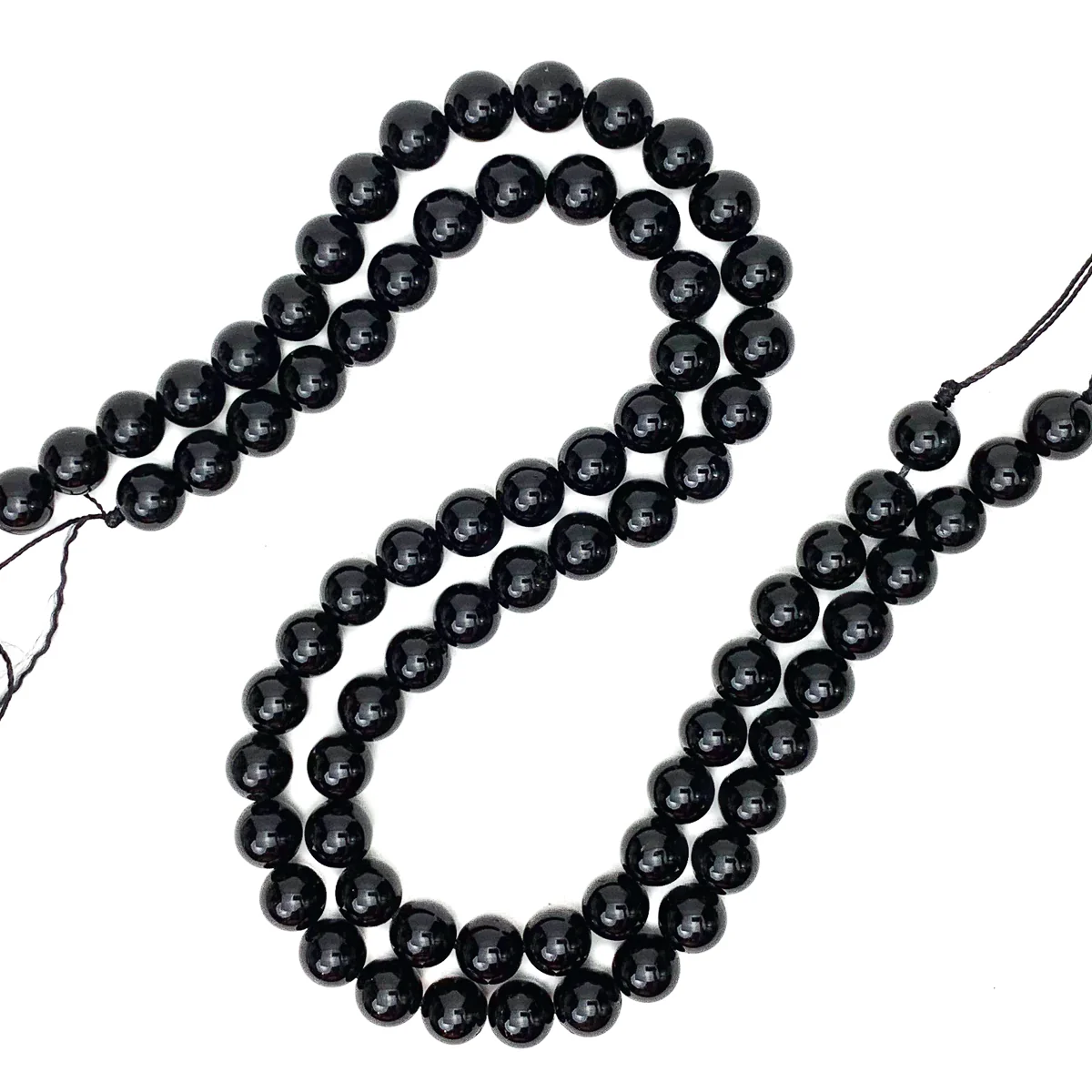 Black Tourmaline 10mm Smooth Rounds Bead Strand - Image 4