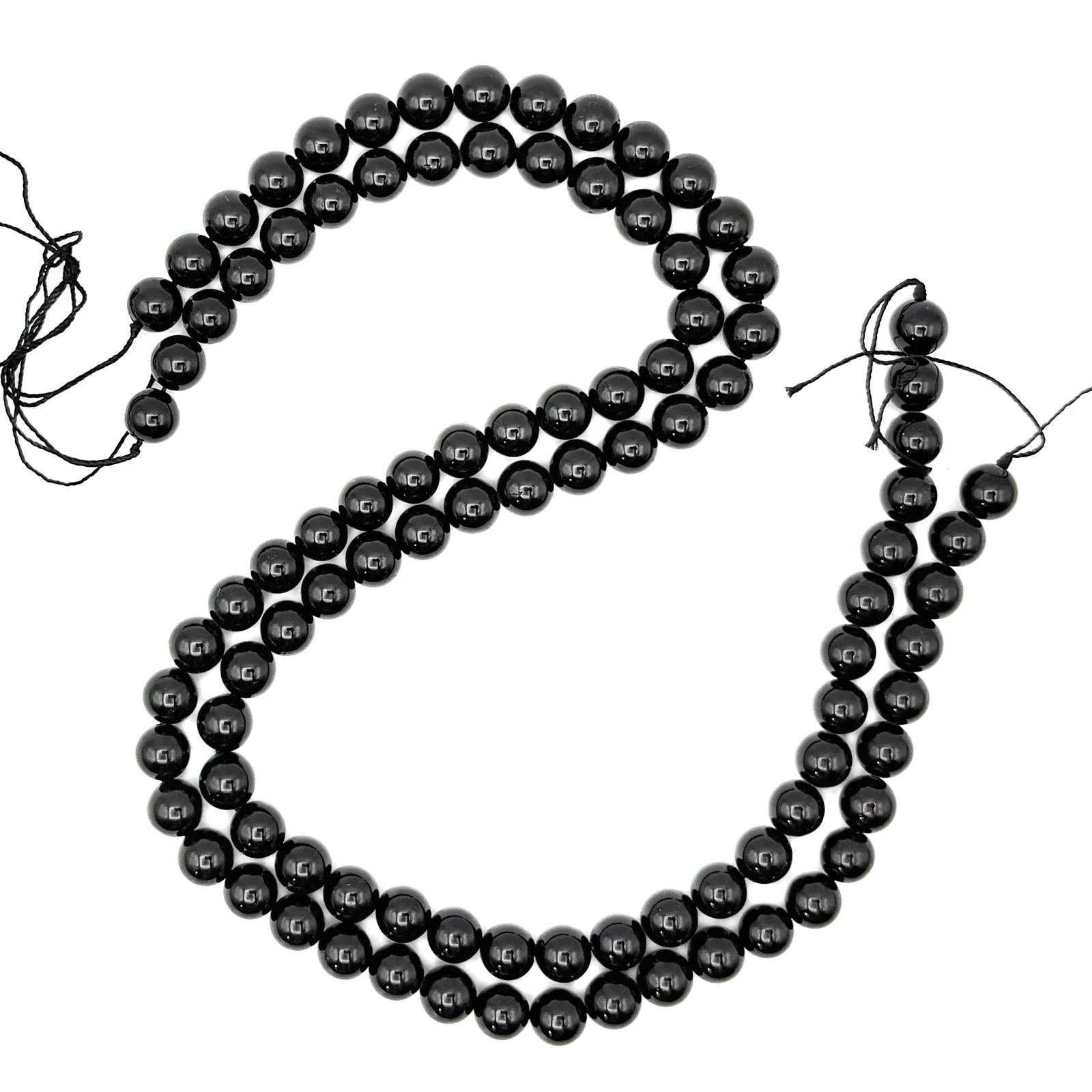 Black Tourmaline 8mm Smooth Rounds Bead Strand - Image 5