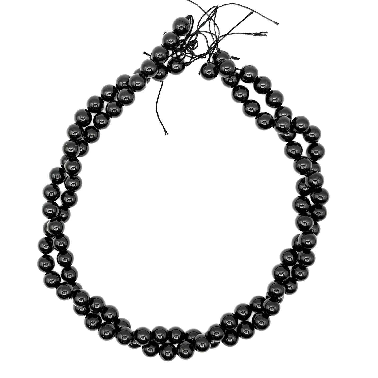 Black Tourmaline 8mm Smooth Rounds Bead Strand - Image 9