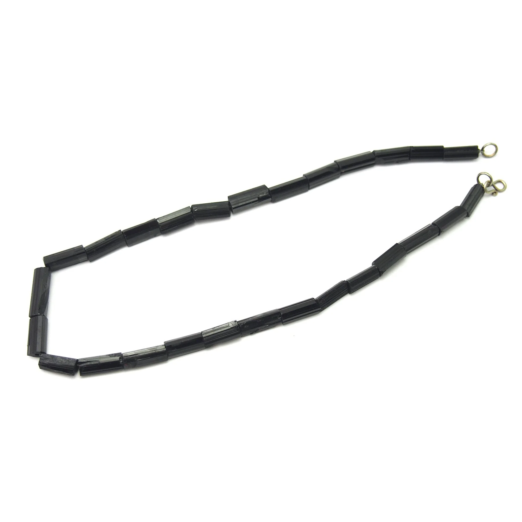 Black Tourmaline Natural Column Strand - Image 3