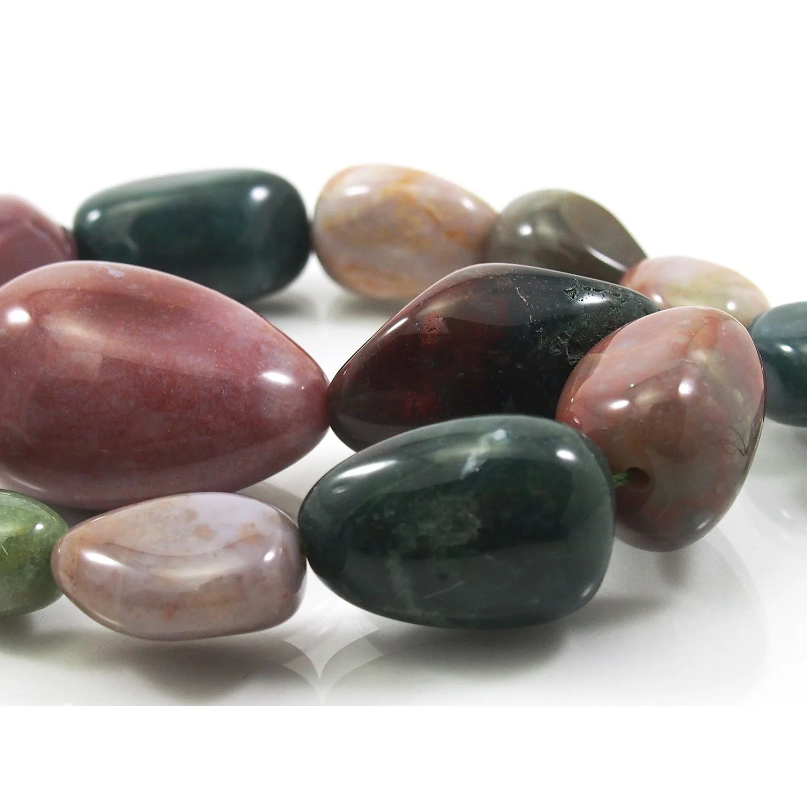 Bloodstone Fine Tumbled Nugget Strand (Option 5) - Image 3