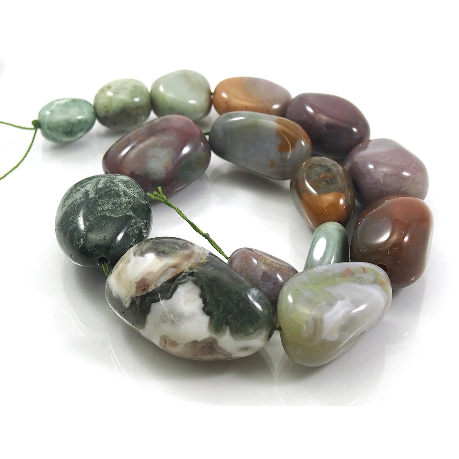 Bloodstone Fine Tumbled Nugget Strand (Option 7) - Image 3