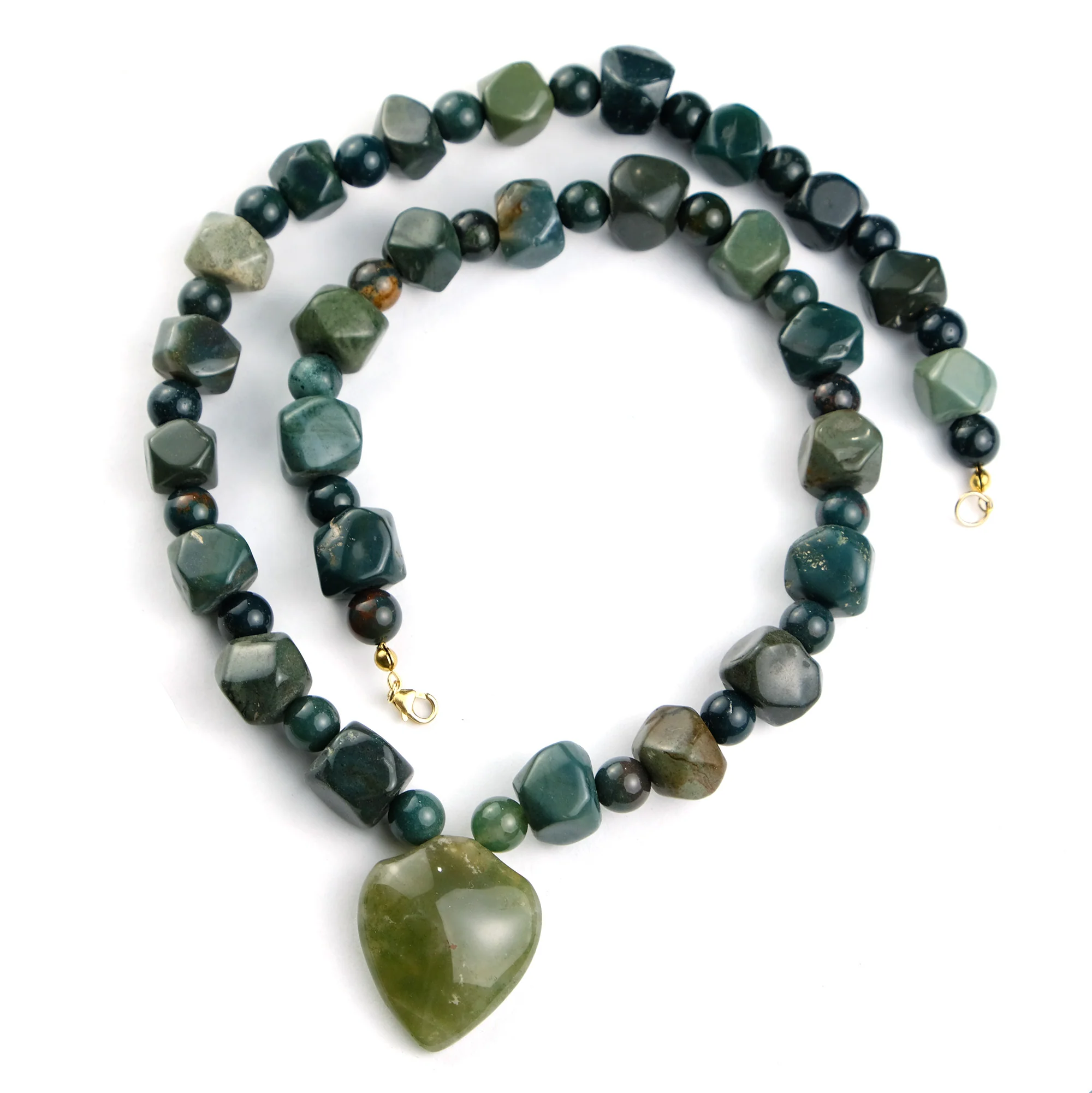 Bloodstone Necklace with Gold Filled Trigger Clasp - Image 2