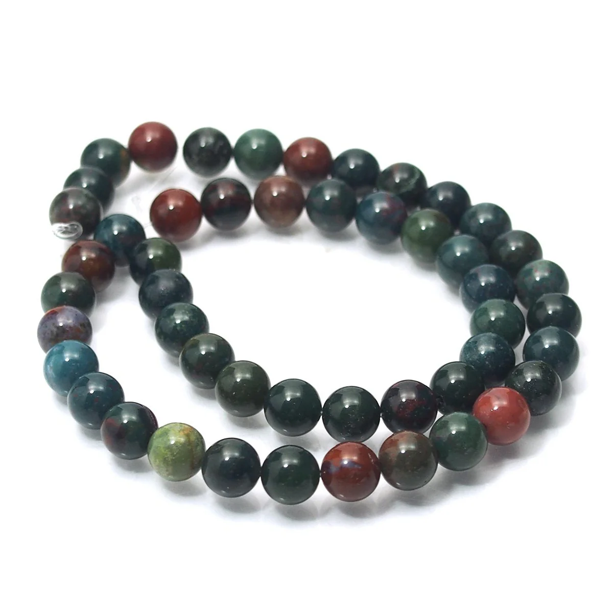 Bloodstone Smooth Round 8mm Strand - Image 2