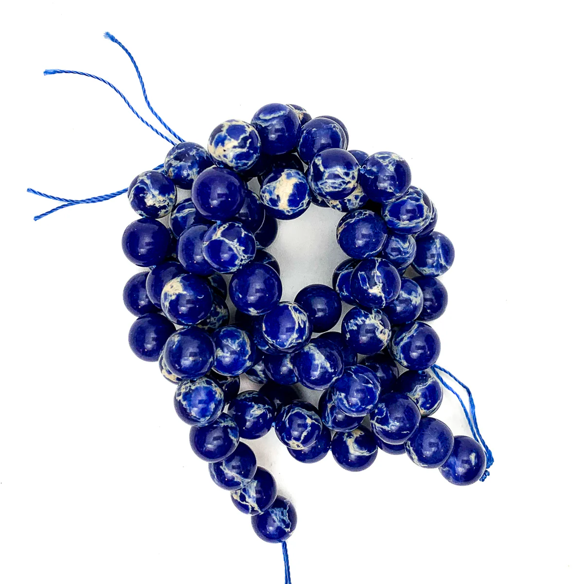 Blue Impression Jasper 10mm Round Bead Strand - Image 3