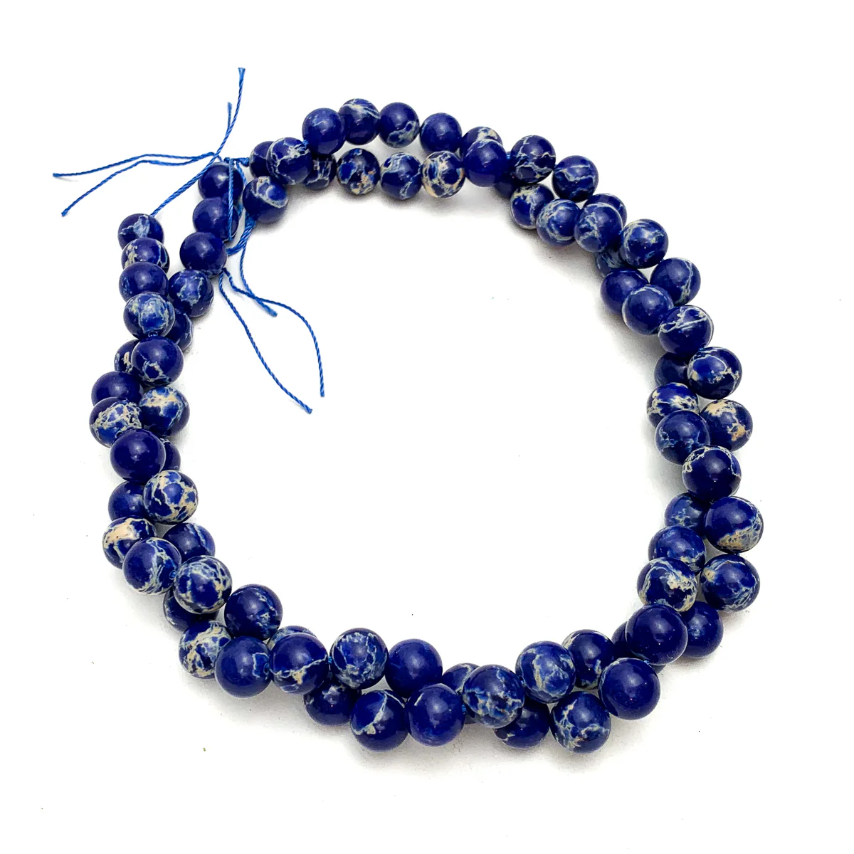 Blue Impression Jasper 10mm Round Bead Strand - Image 4