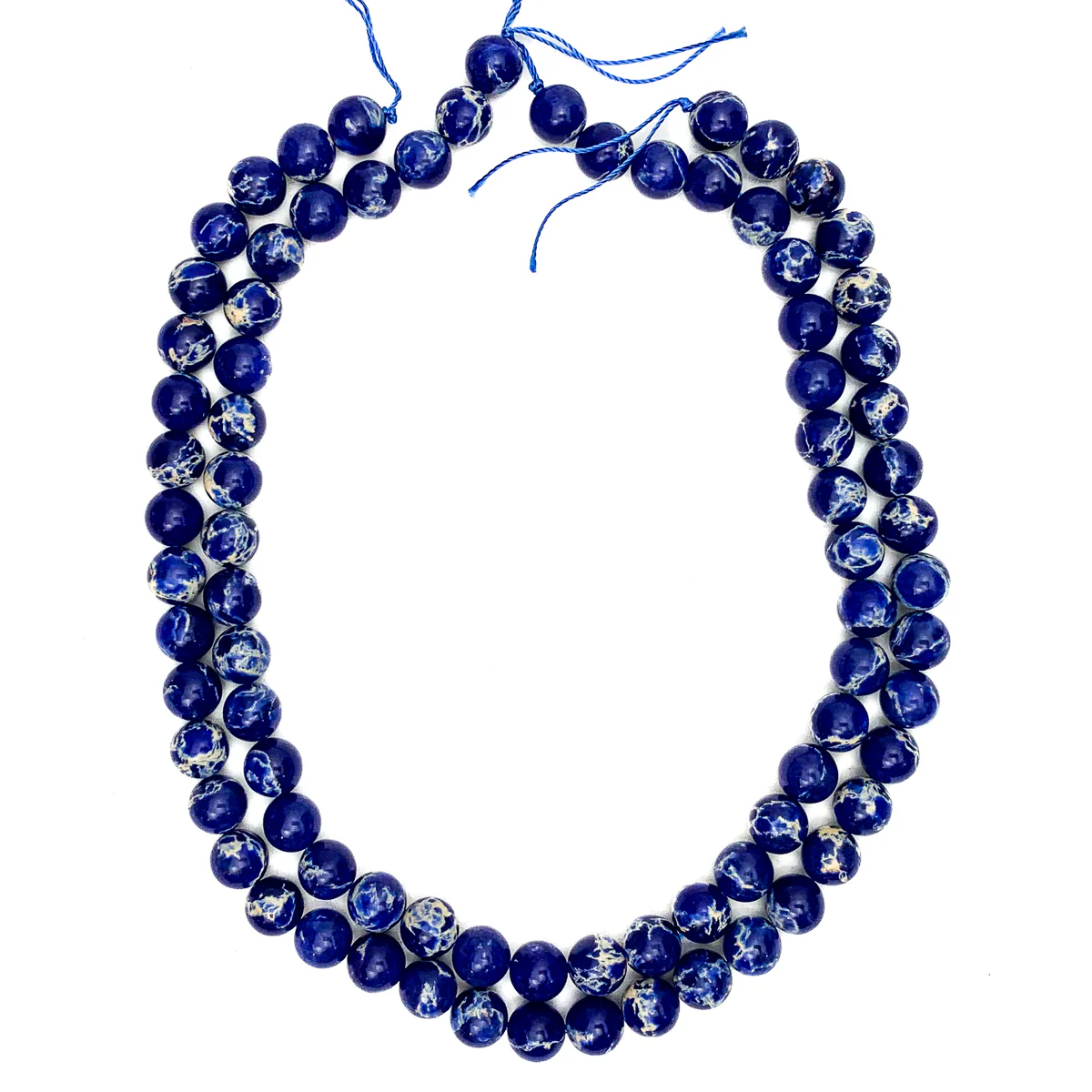 Blue Impression Jasper 10mm Round Bead Strand - Image 5