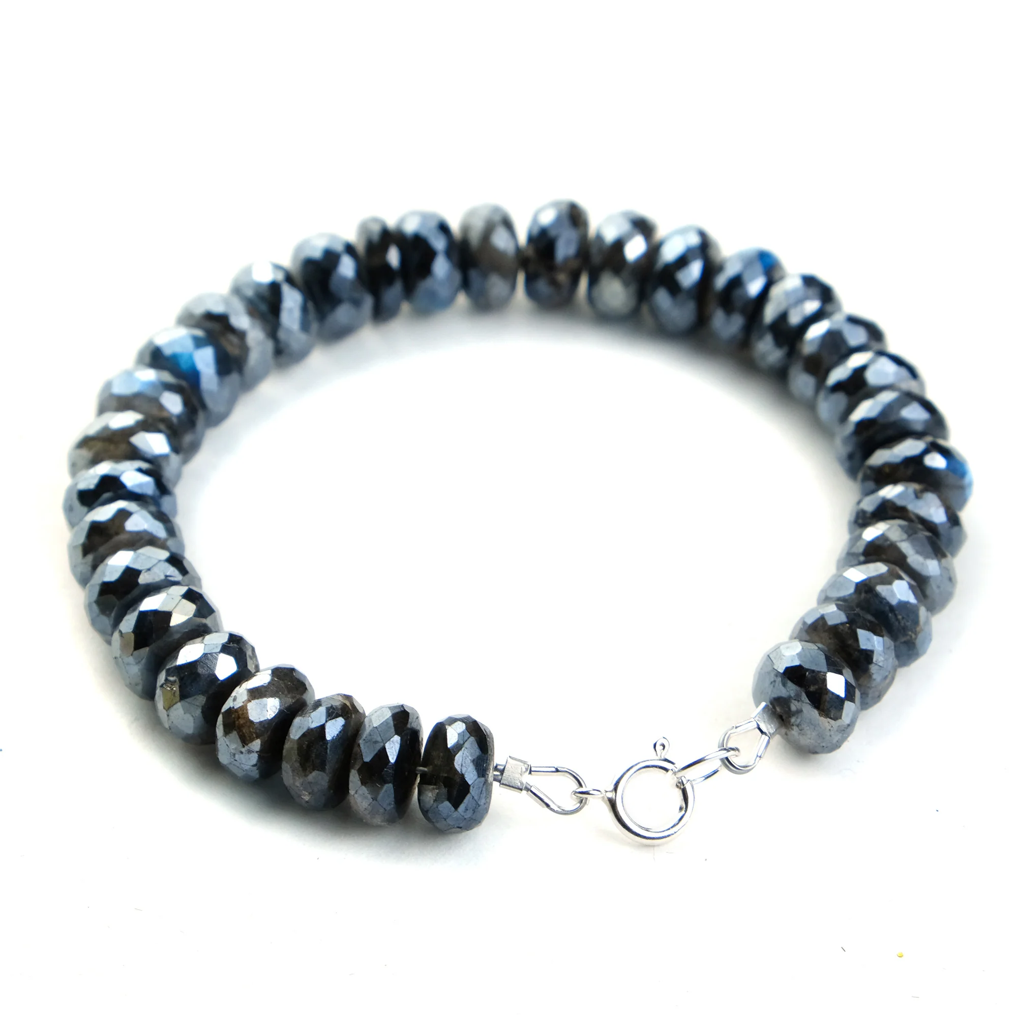 Blue Labradorite Faceted Bracelet with Sterling Silver Spring Clasp - Image 3