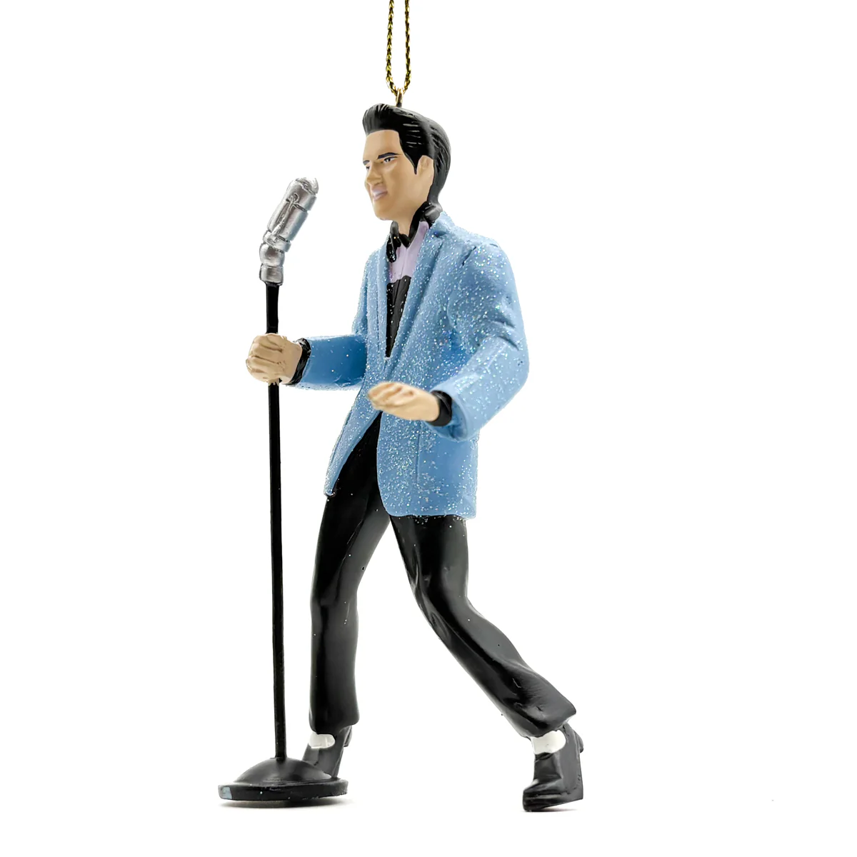 Blue Suit Hound Dog Elvis Ornament - Image 2