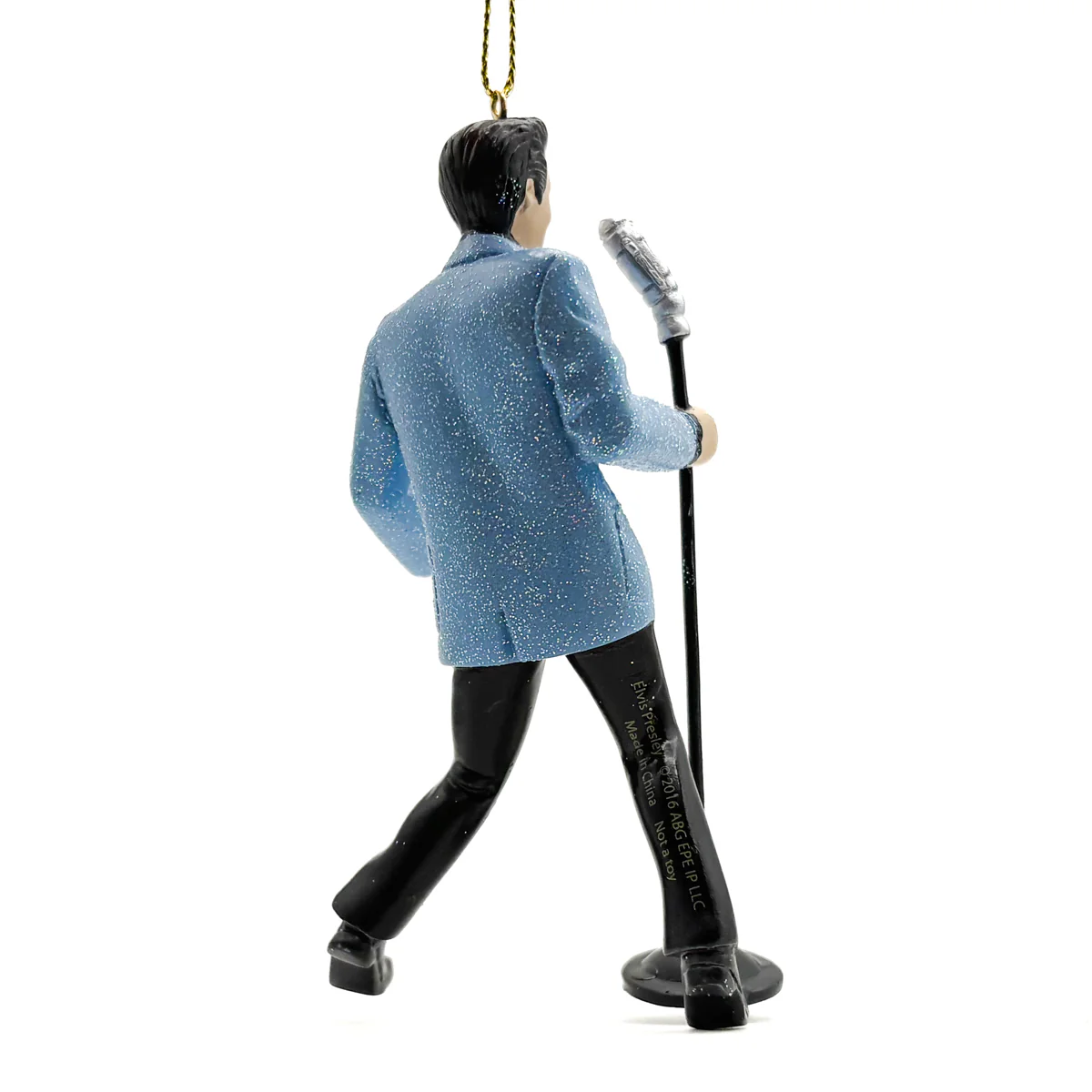 Blue Suit Hound Dog Elvis Ornament - Image 3