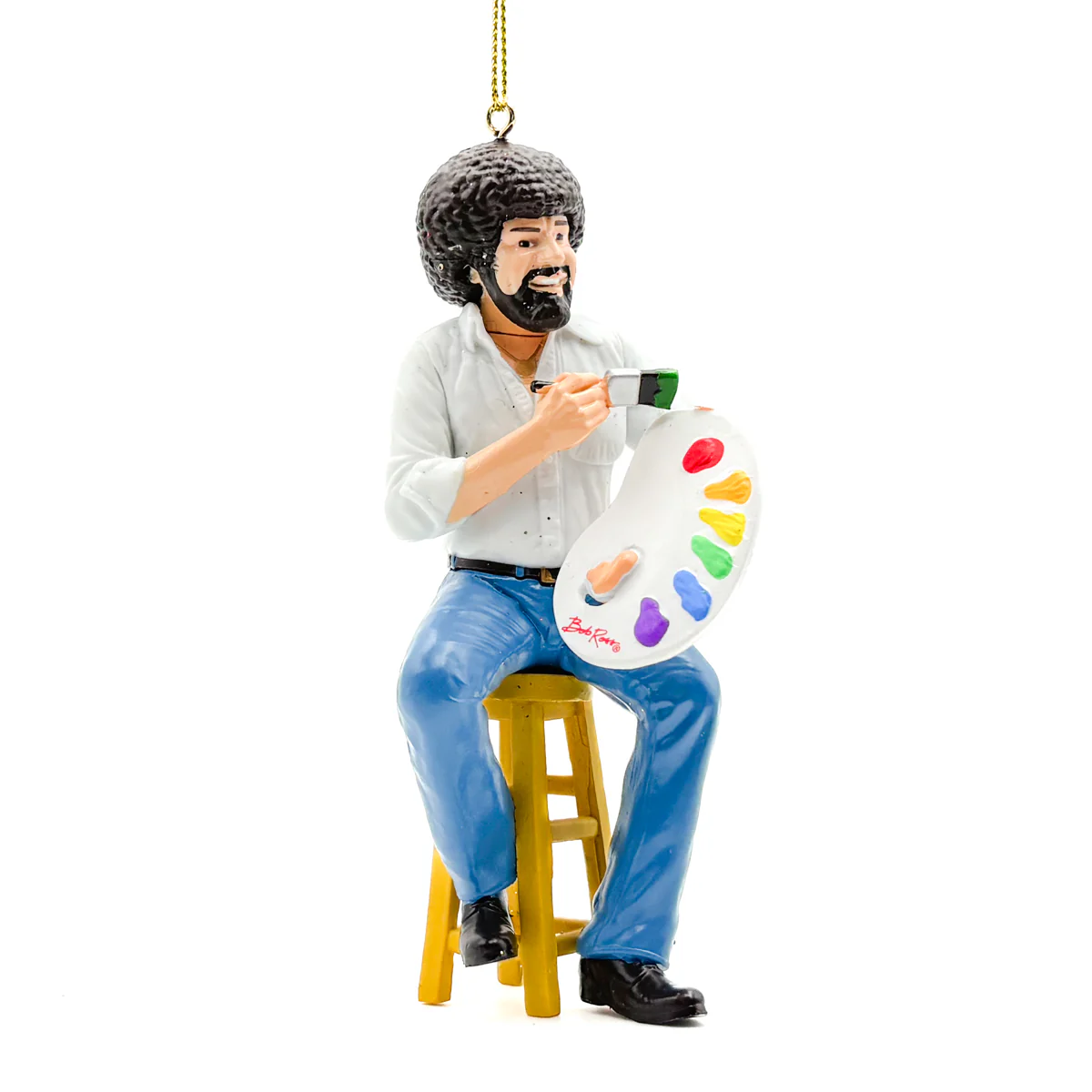 Bob Ross® On Stool Painting Ornament - Image 2