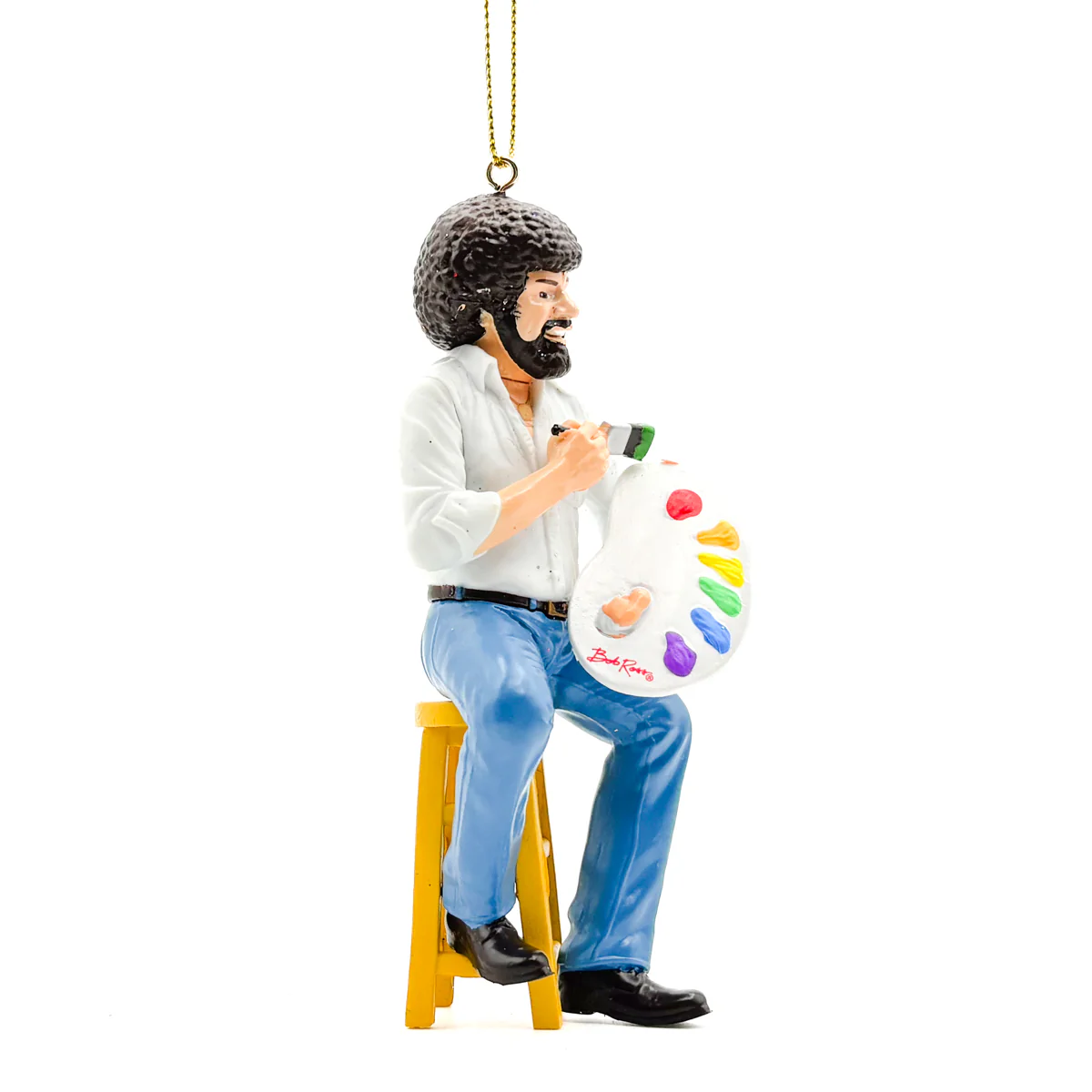 Bob Ross® On Stool Painting Ornament - Image 3