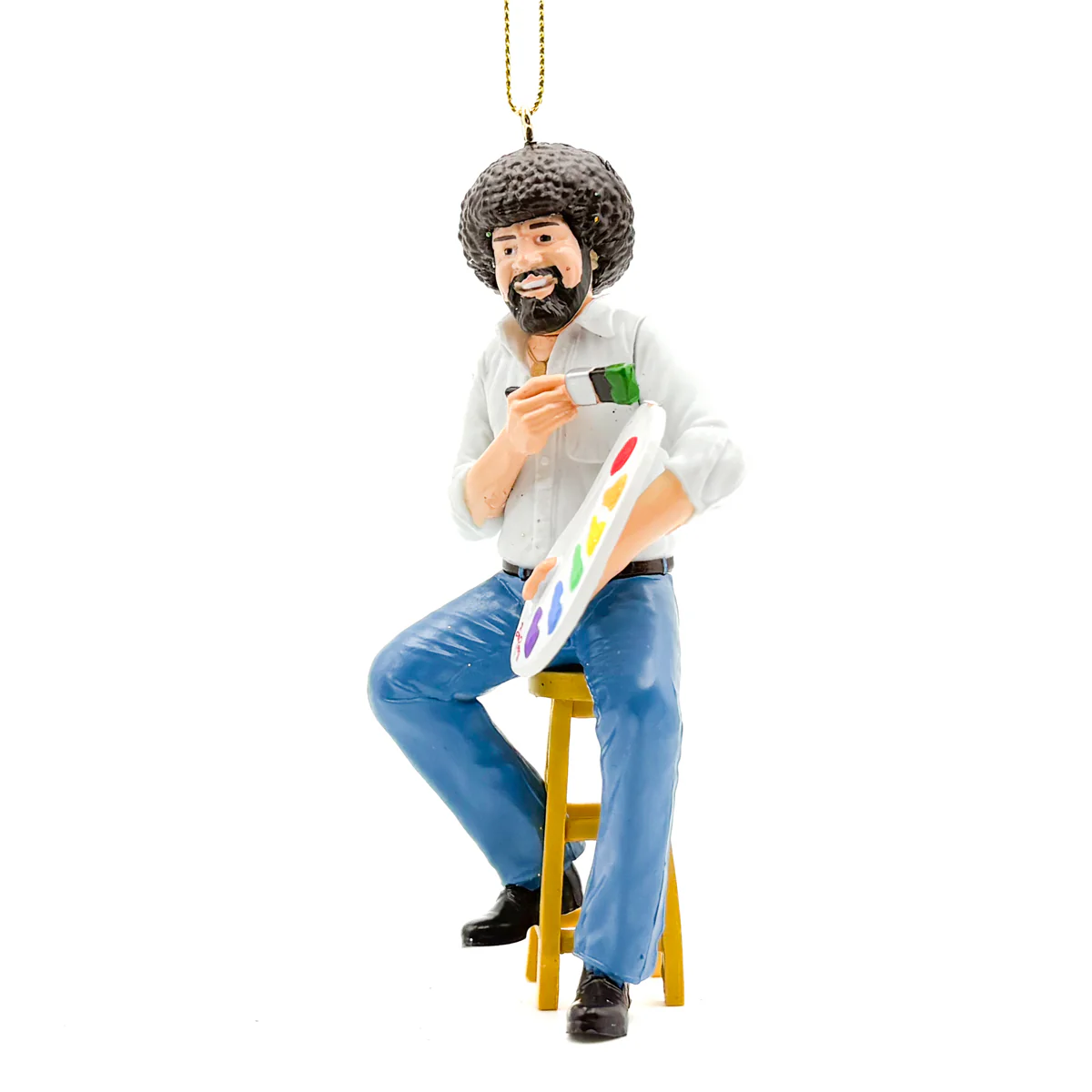Bob Ross® On Stool Painting Ornament - Image 4