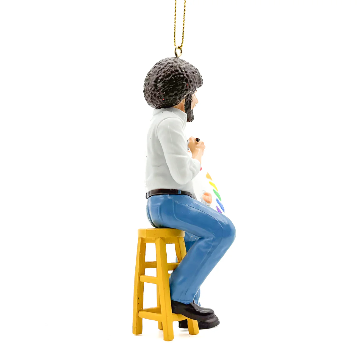 Bob Ross® On Stool Painting Ornament - Image 7