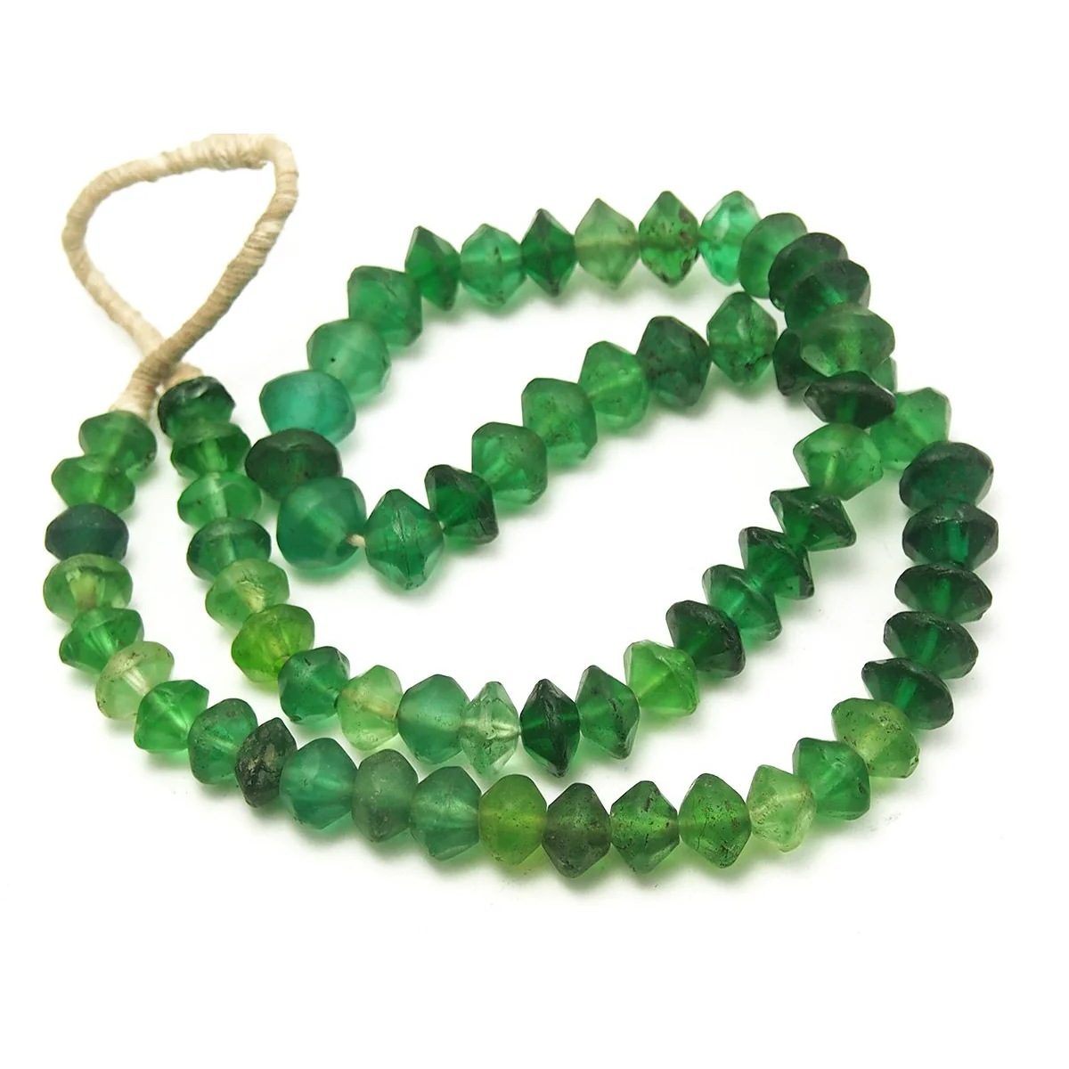 Bohemian Vaseline Glass Beads / Necklace - Image 2