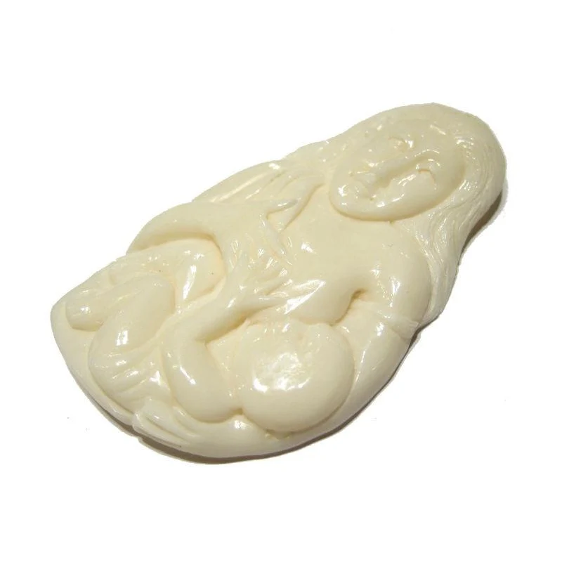 "Loving Mother" Maternity/ Nursing Hand Carved Cow Bone Pendant 2 - Image 3