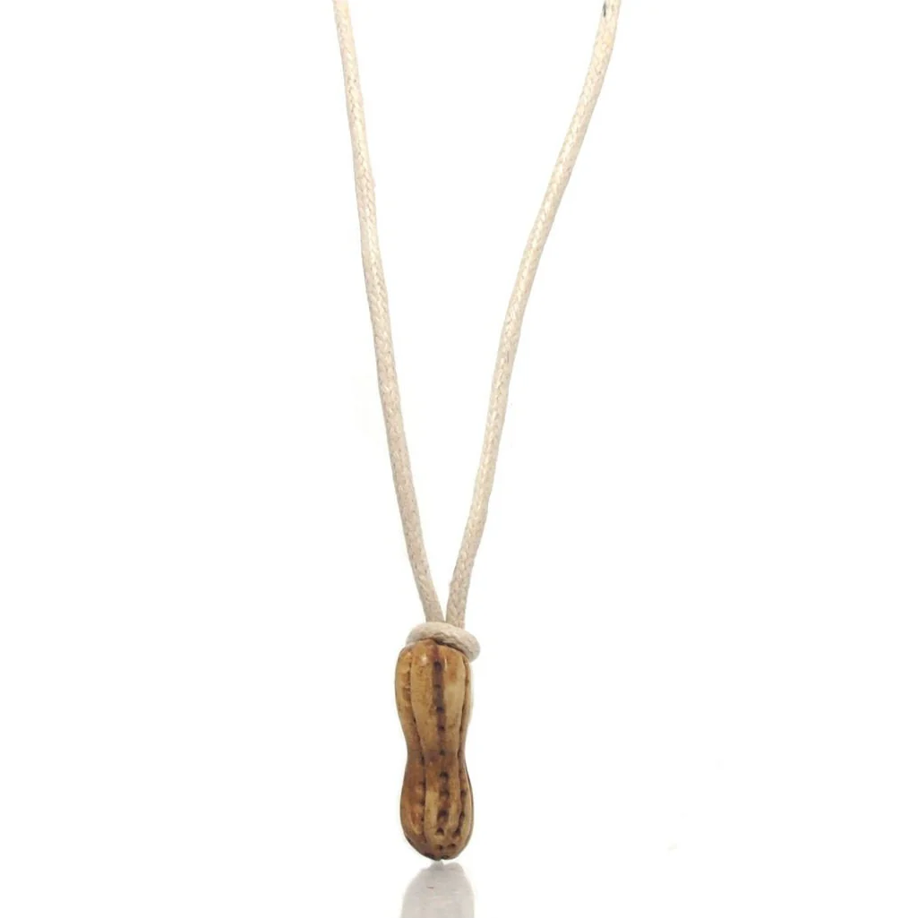 Bone Pendant Necklace, Peanut - Image 2