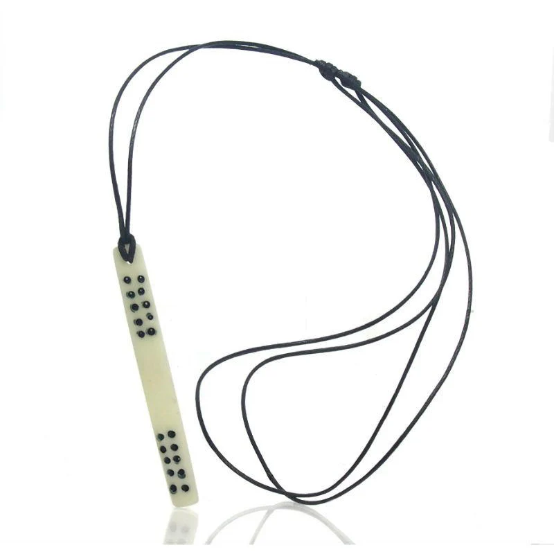 Bone Pendant Shamanic Die Necklace 2 - Image 2