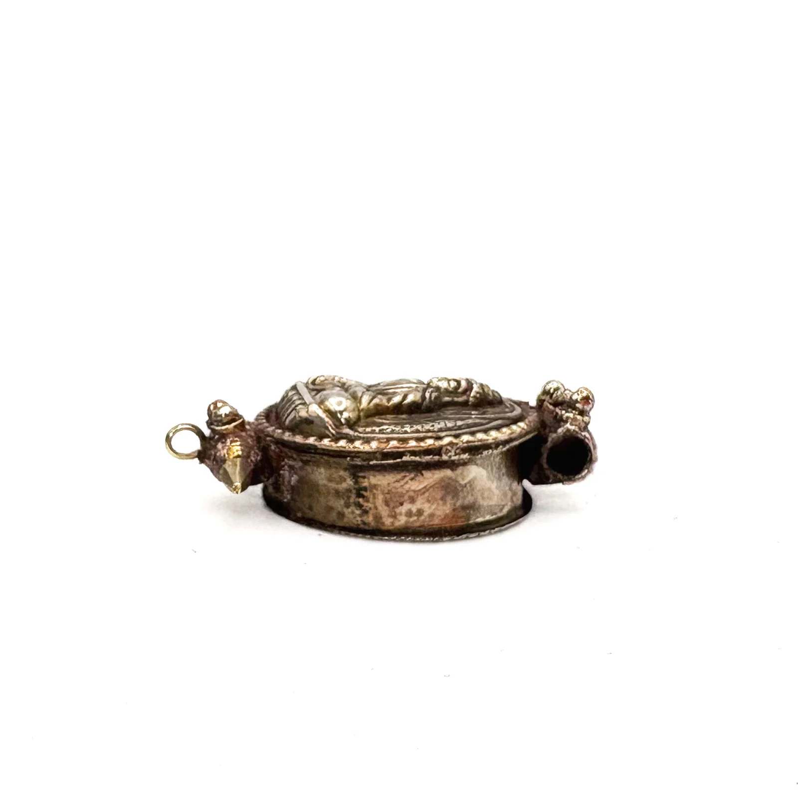 Brass Buddha Gau Locket Pendant Amulet - Image 4