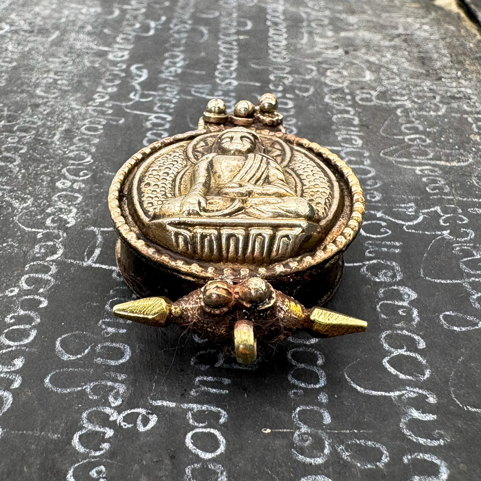Brass Buddha Gau Locket Pendant Amulet - Image 5