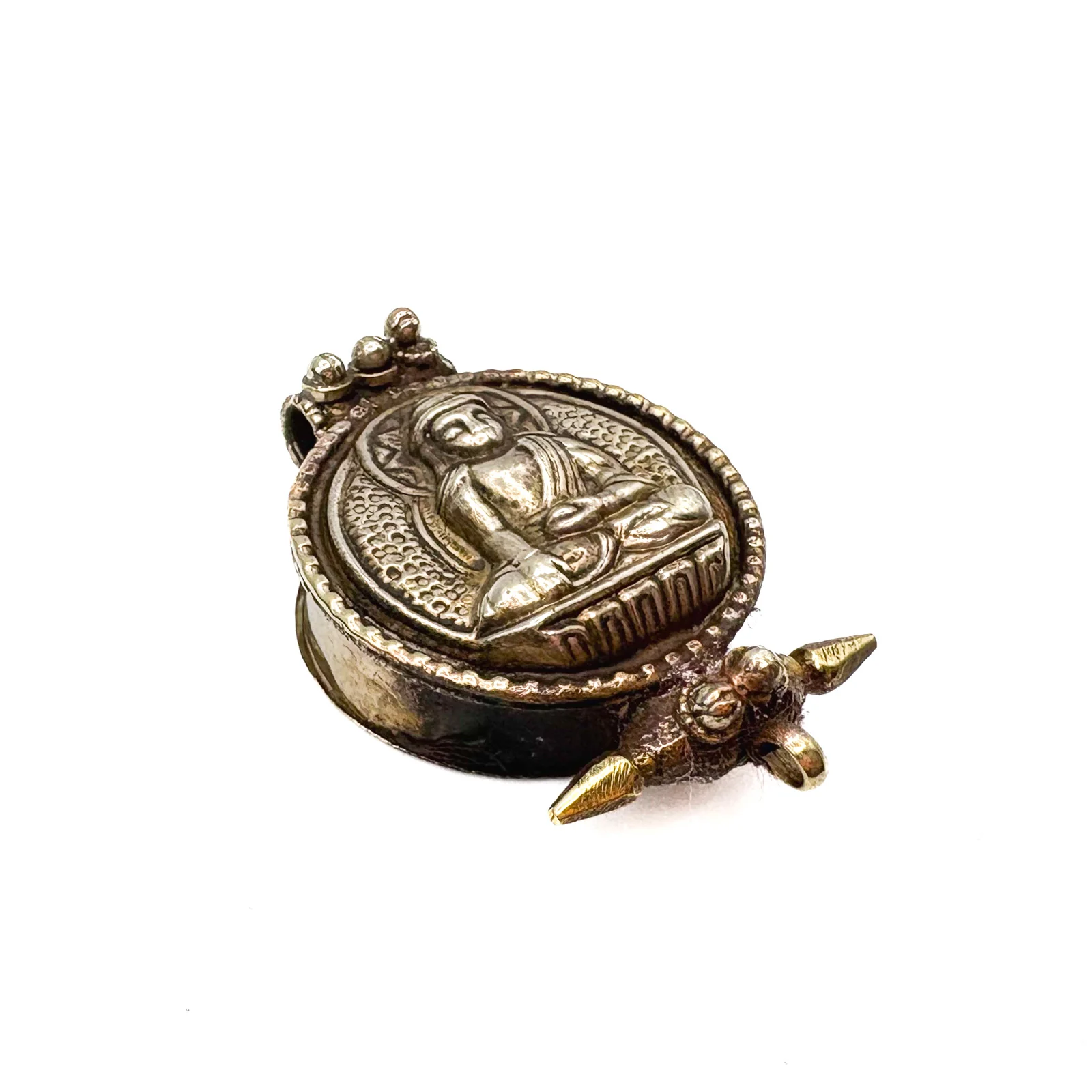 Brass Buddha Gau Locket Pendant Amulet - Image 8