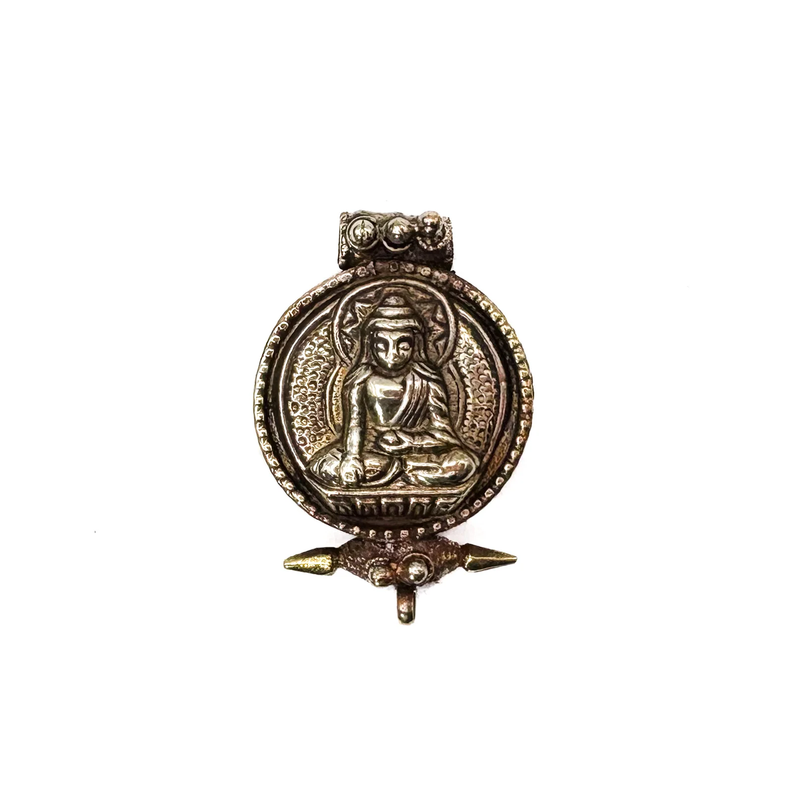 Brass Buddha Gau Locket Pendant Amulet - Image 9