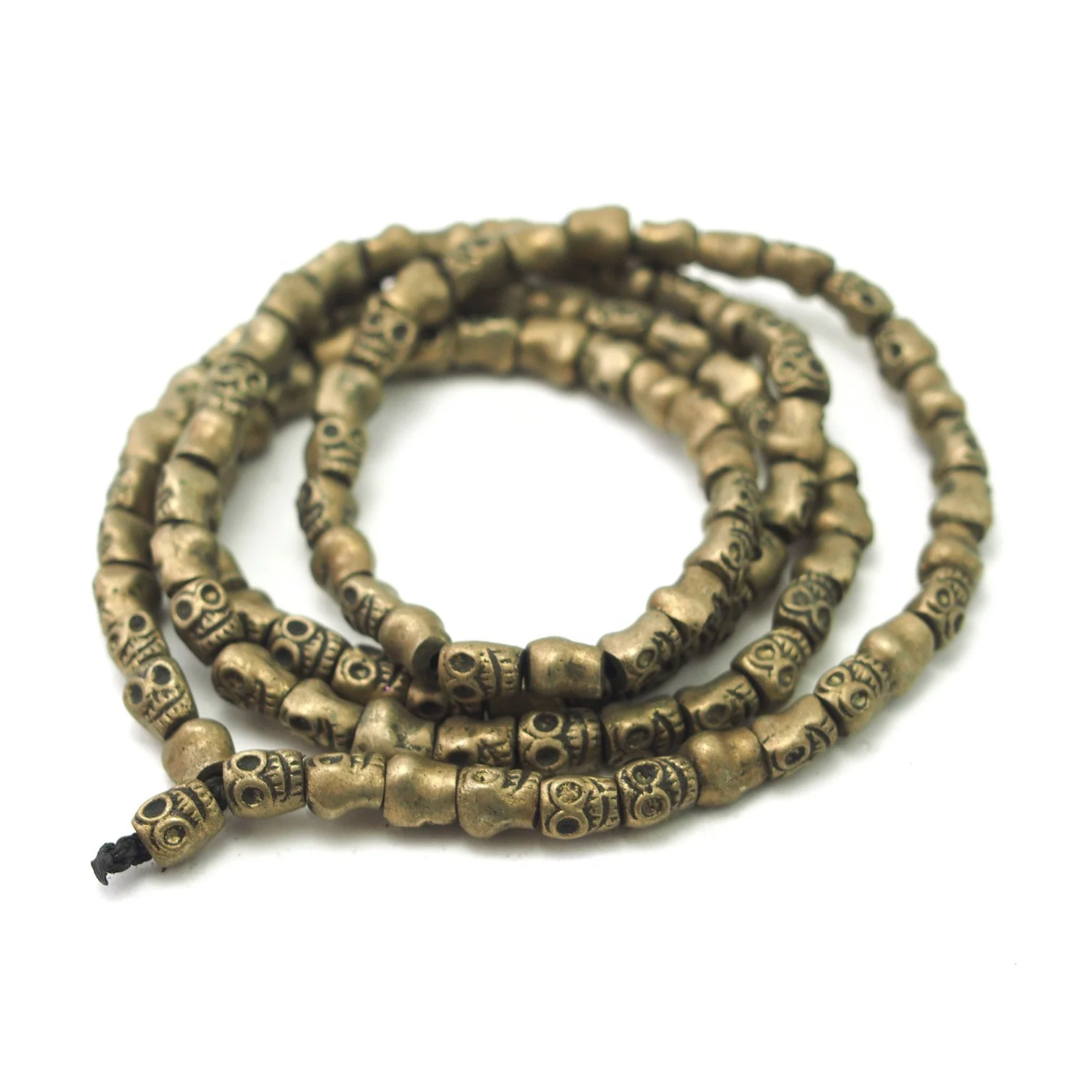 Brass Cast Skull Mala - Image 4