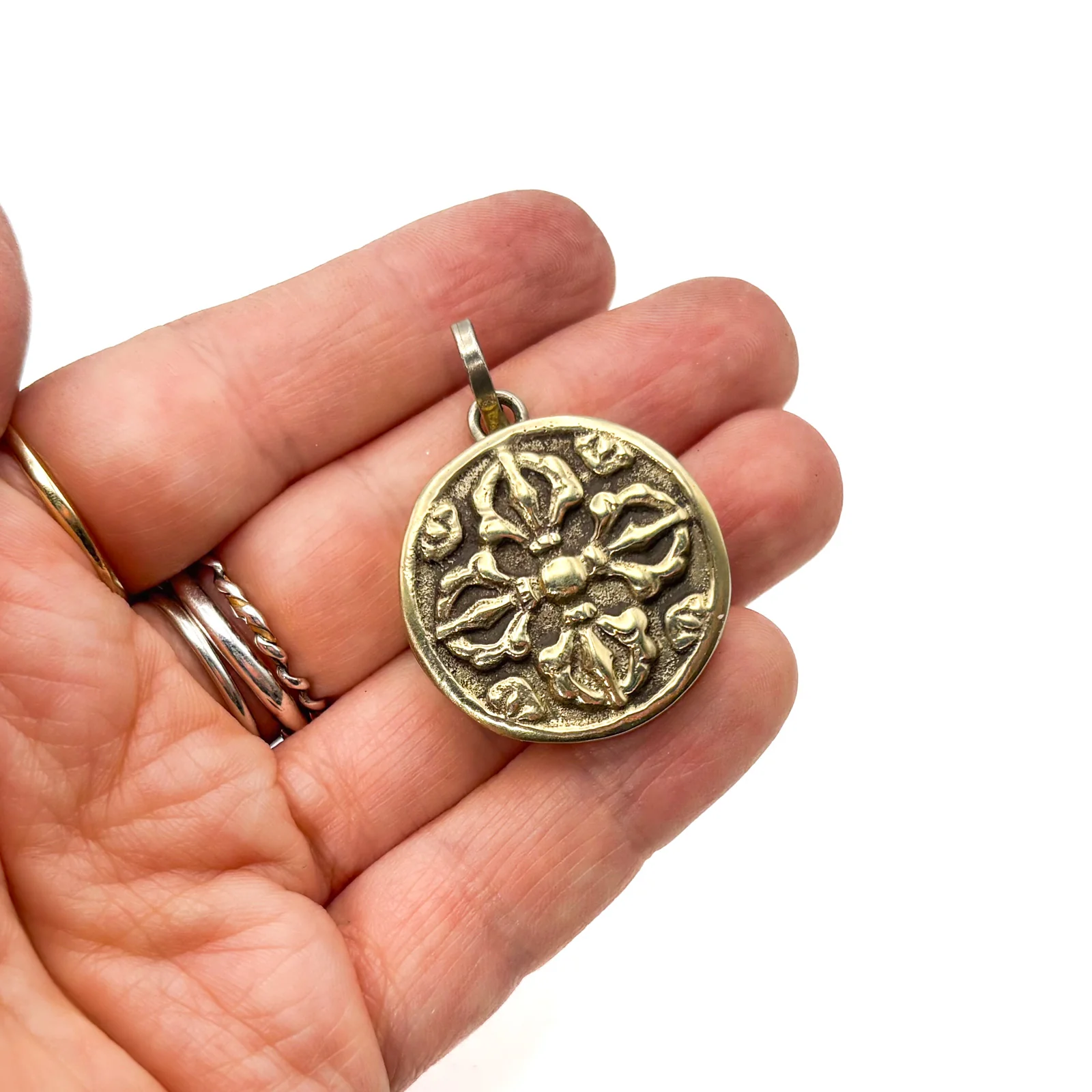Brass Dorge Gau Locket Pendant Amulet - Image 4