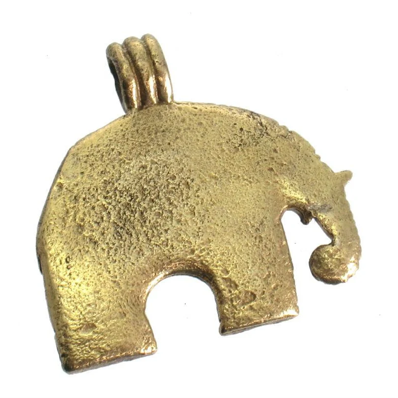 Brass Elephant Pendant Small - Image 2