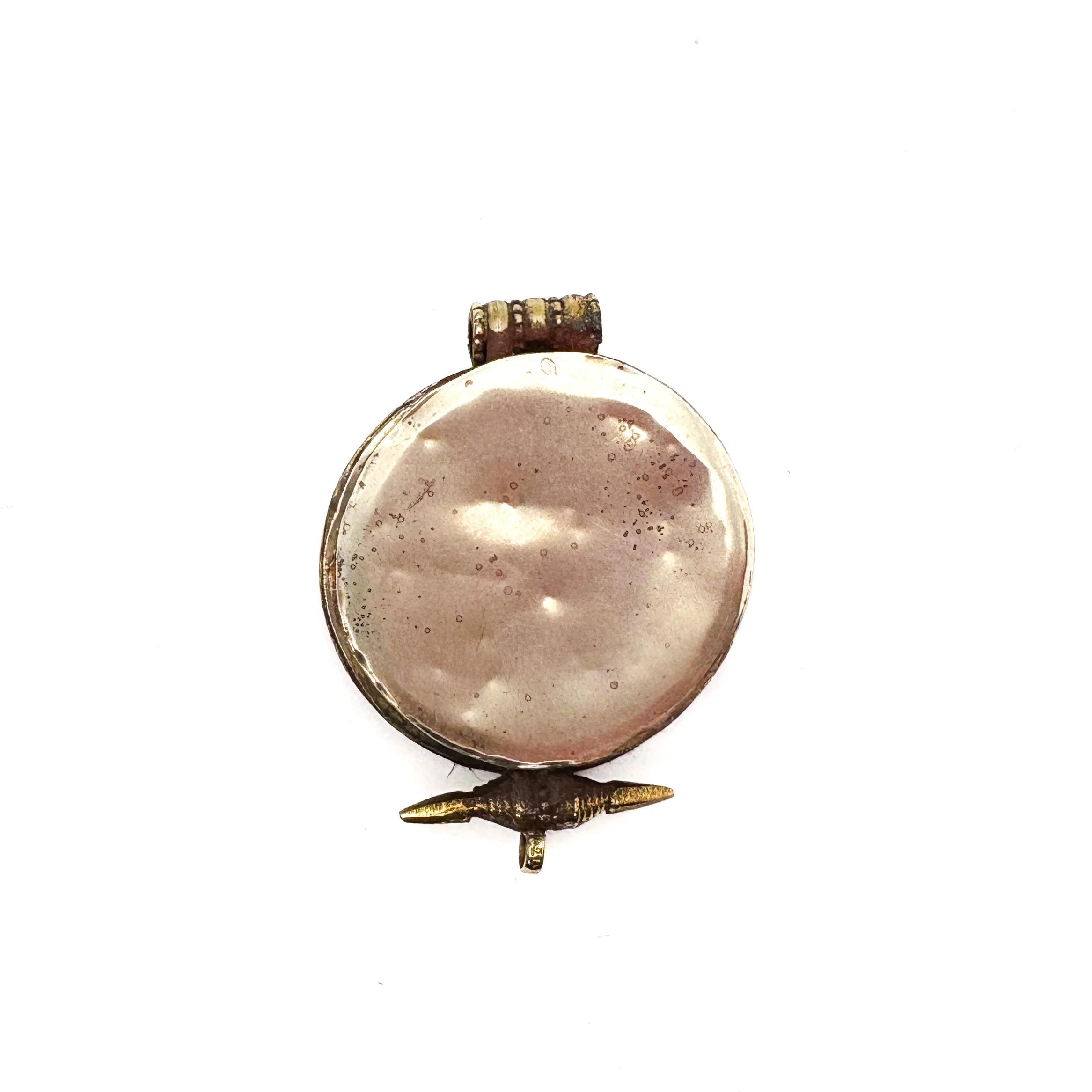 Brass Ganesha Gau with Inlay Locket Pendant Amulet - Image 13