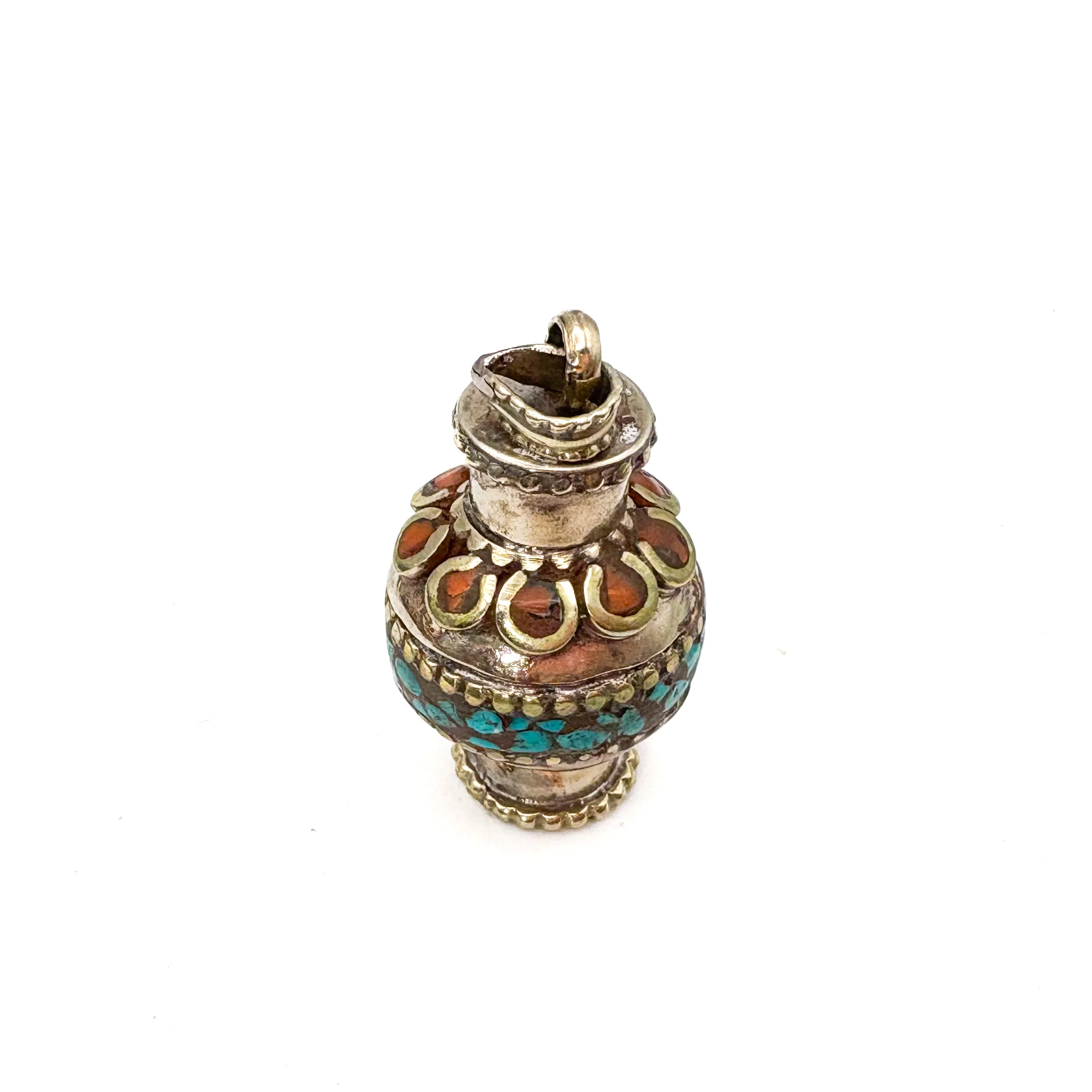 Brass Inlaid Chalice Locket Pendant Amulet - Image 5