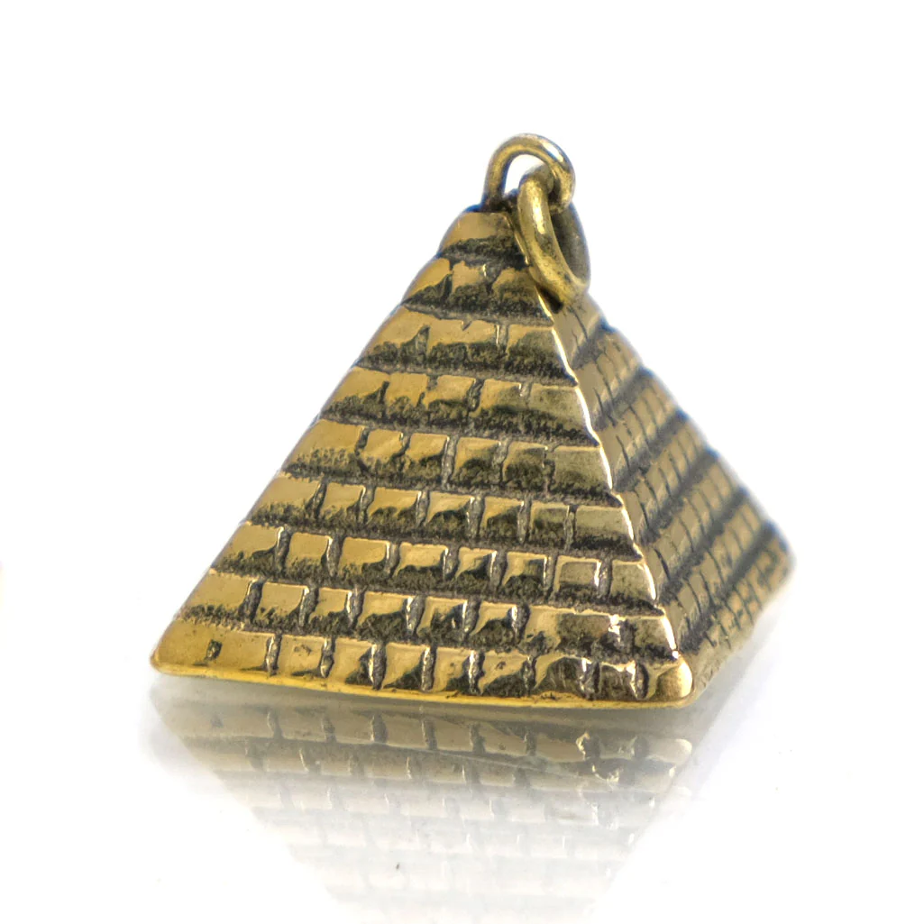 Brass Pendant, Pyramid - Image 3