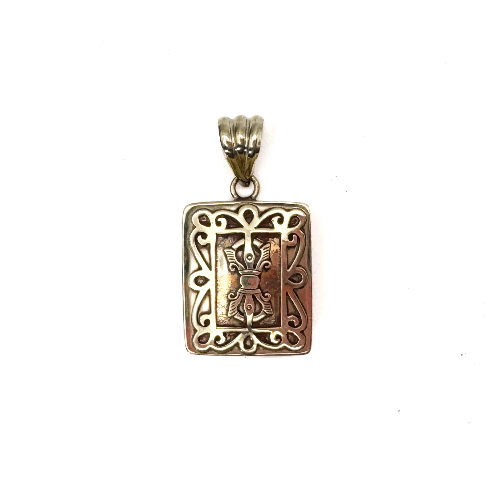 Brass Square Dorje Gau Locket Pendant Amulet - Image 9
