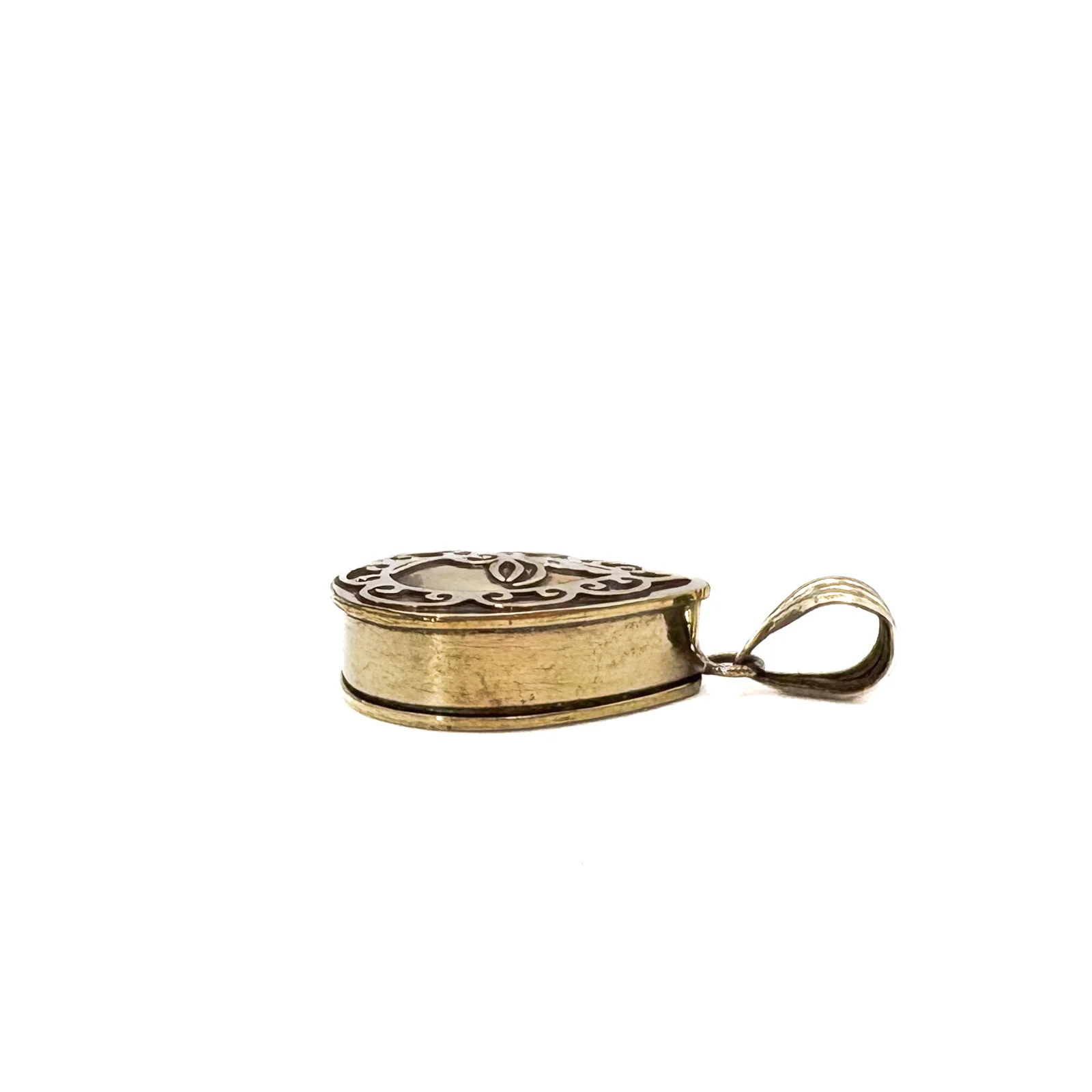 Brass Teardrop Gau Locket Pendant Amulet - Image 5
