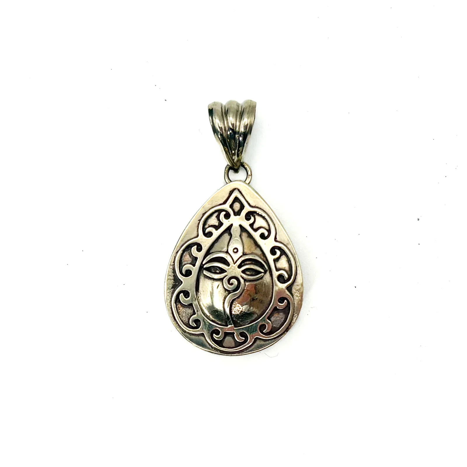 Brass Teardrop Gau Locket Pendant Amulet - Image 8