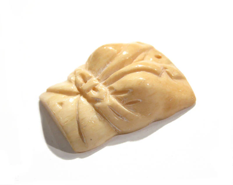 'Breast Health Awareness" Carved Cowbone Pendant - Image 2