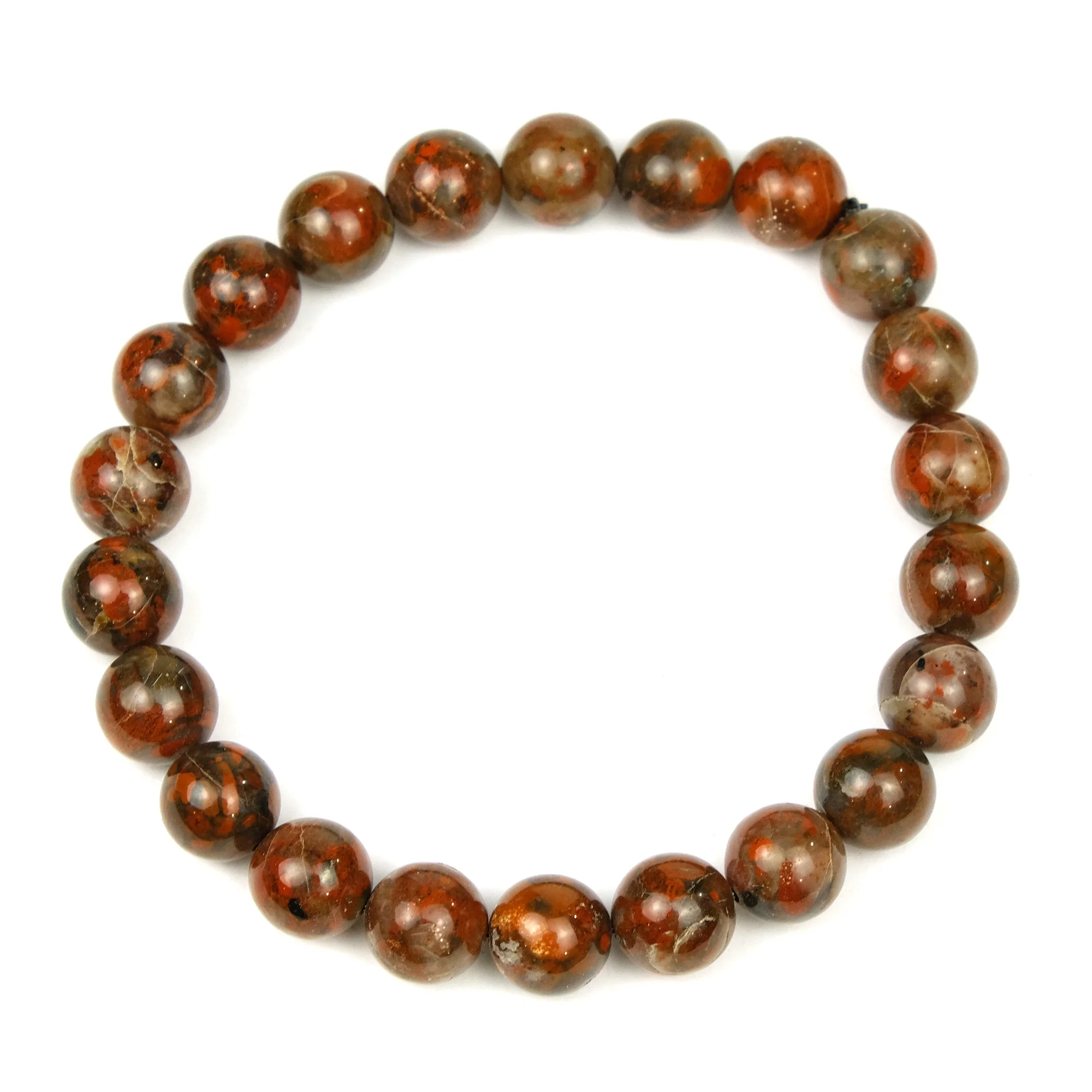 Brecciated Jasper 10mm Rounds Stretch Bracelet - Image 2