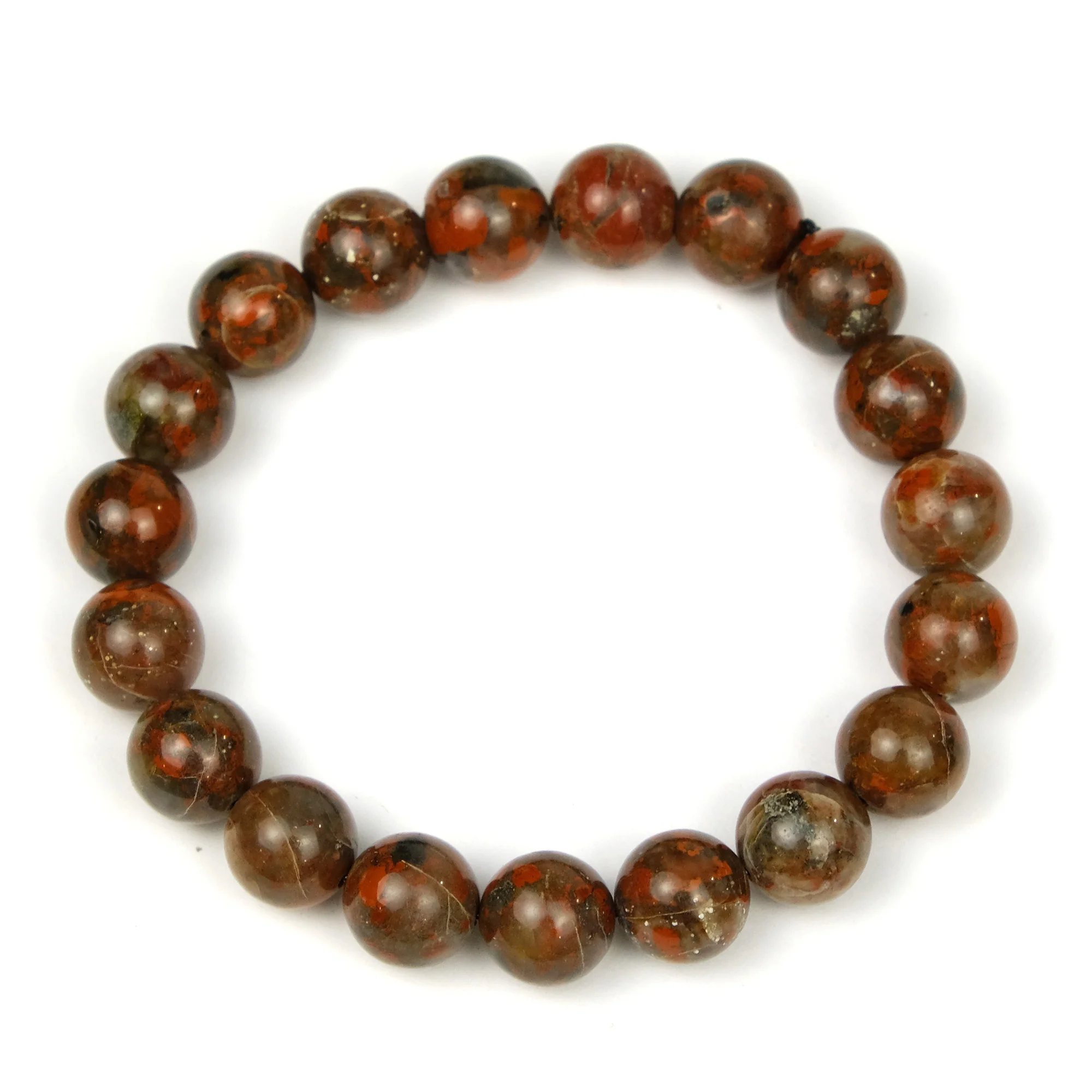 Brecciated Jasper 10mm Rounds Stretch Bracelet - Image 3
