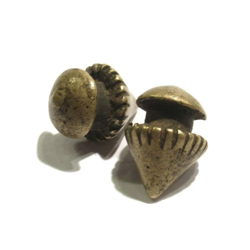 Lobi 19th Century Brass Ear Plugs - Image 3