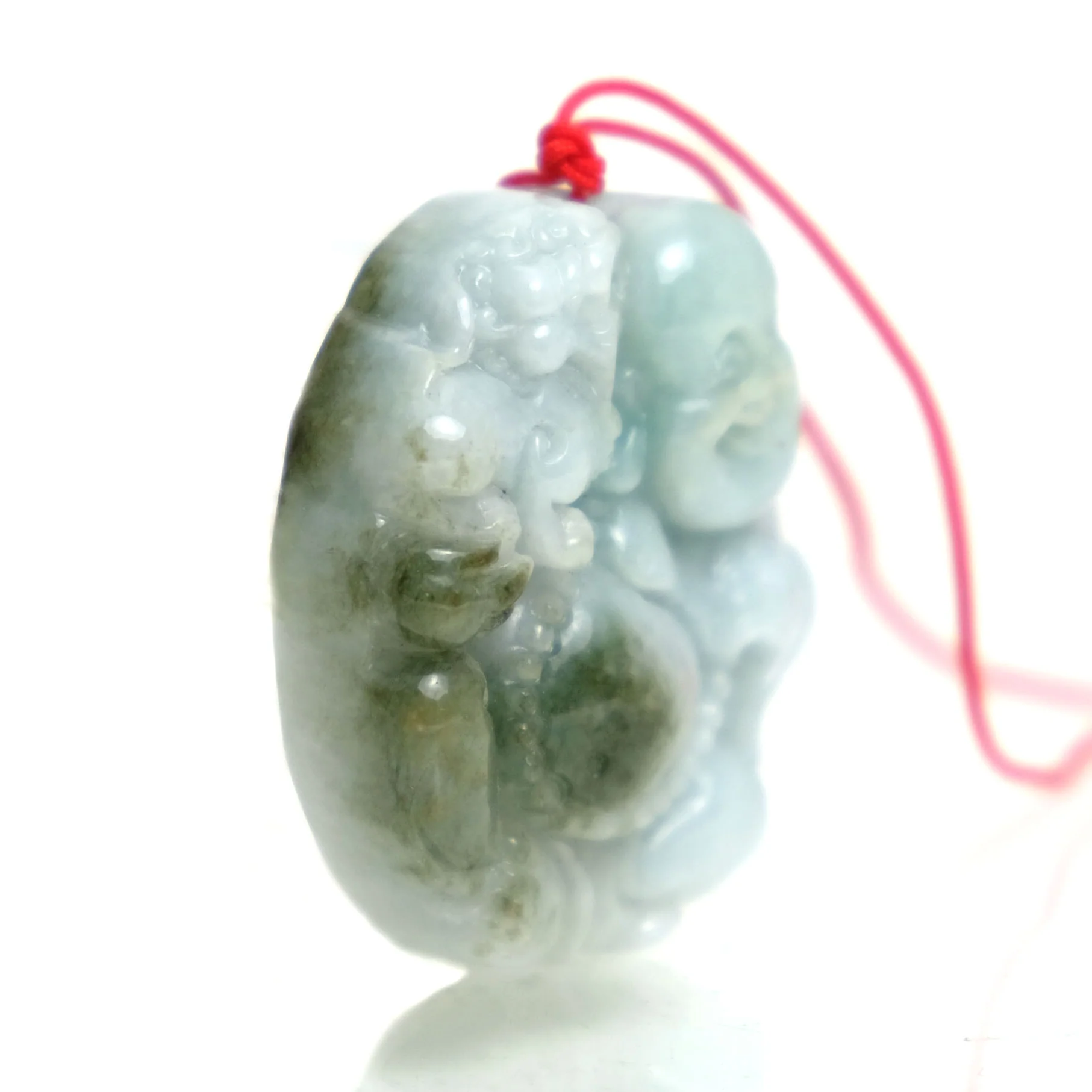 Budai (China) or Hotei (Japan) "Laughing Buddha" Nephrite Jade Pendant - Image 2