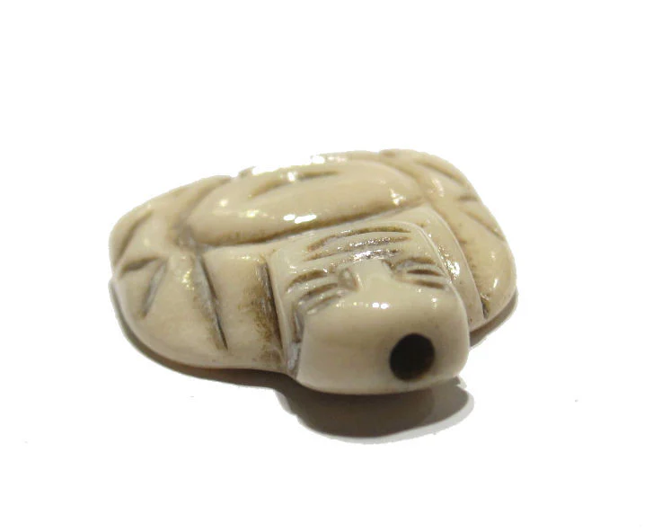 Budai "Laughing Buddha" Hand Carved Cow Bone Pendant Bead 2 - Image 3